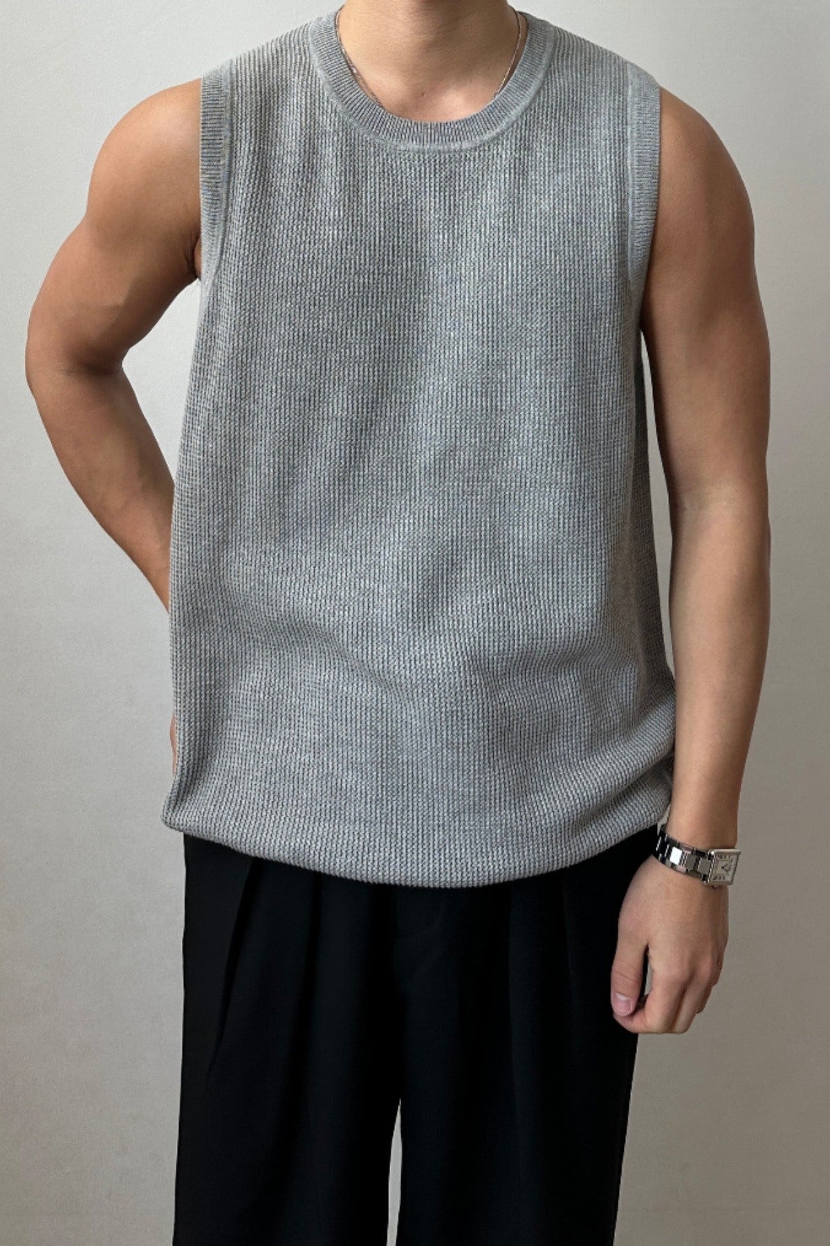 Tarz CoolSüveterTRZ3125R03Erkek Bisiklet Yaka Oversize Süveter