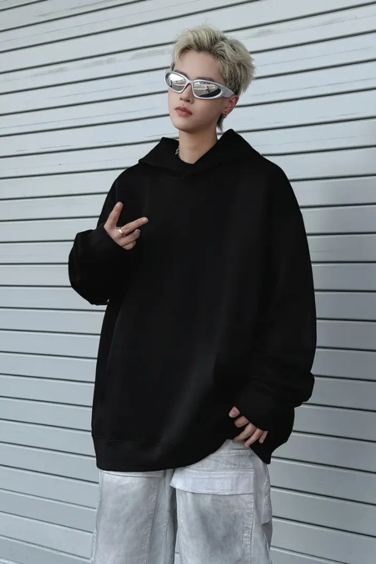 Tarz CoolSweatshirtERSWRTO025R03Erkek Kapüşonlu Oversize Sweatshirt