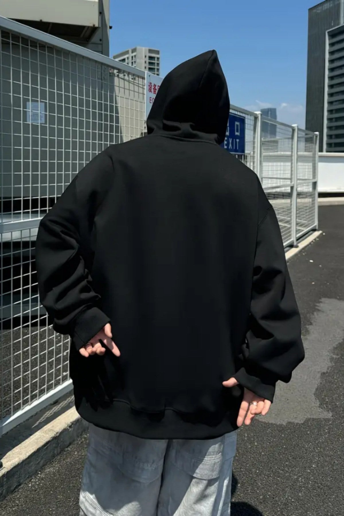 Tarz CoolSweatshirtERSWRTO025R03Erkek Kapüşonlu Oversize Sweatshirt