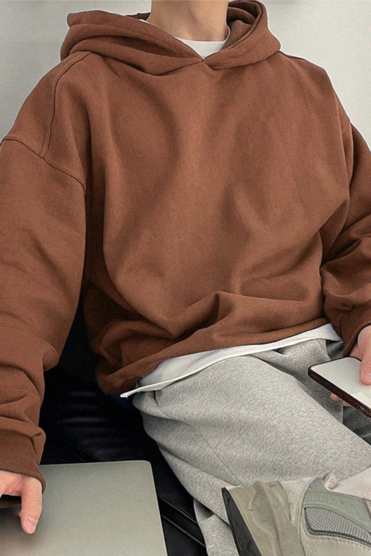 Tarz CoolSweatshirtERSWRTO025R03Erkek Kapüşonlu Oversize Sweatshirt