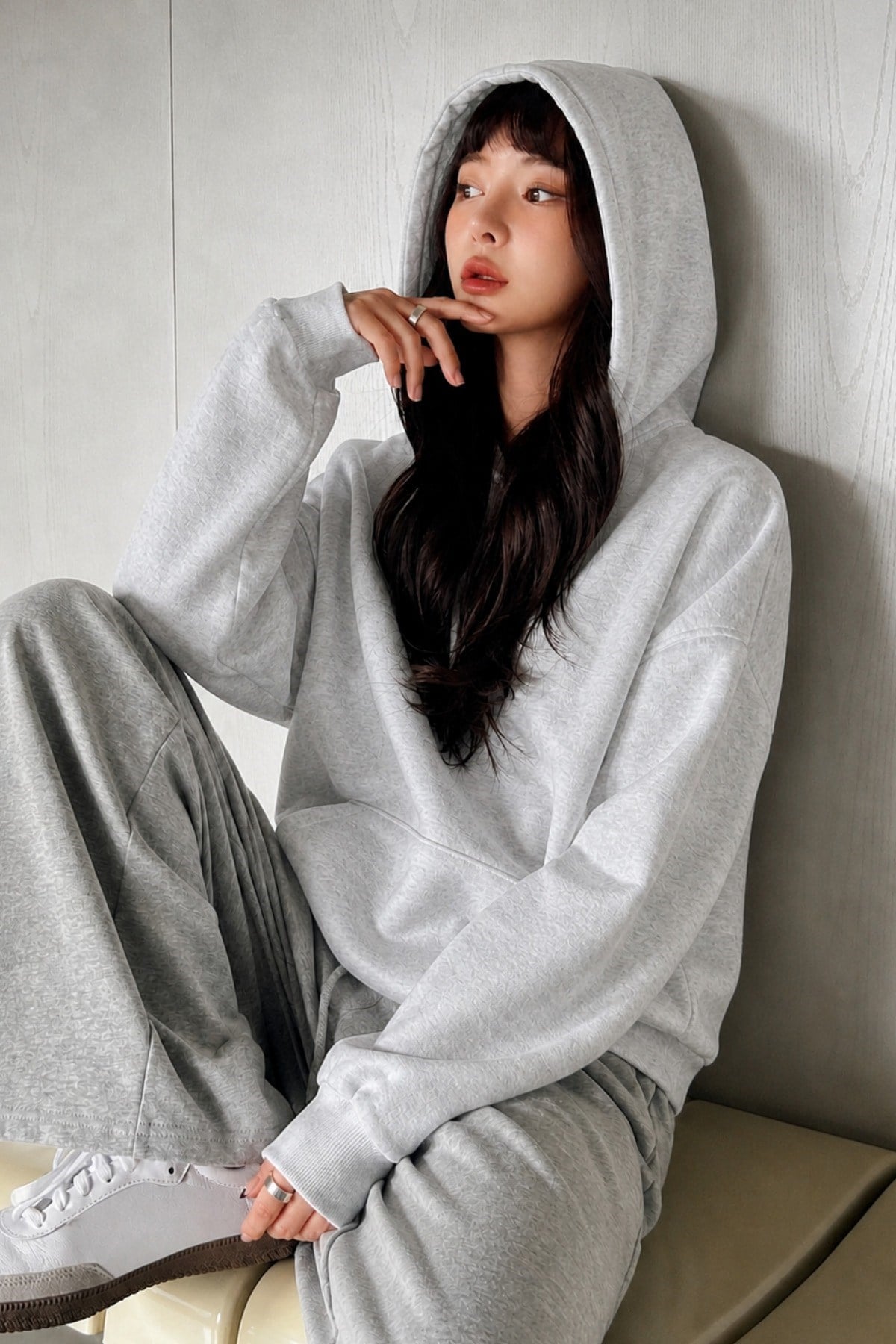 Tarz CoolSweatshirtKDNSW-001lKadın Oversize Kapüşonlu Sweatshirt Rahat Kalıp Günlük Basic Hoodie