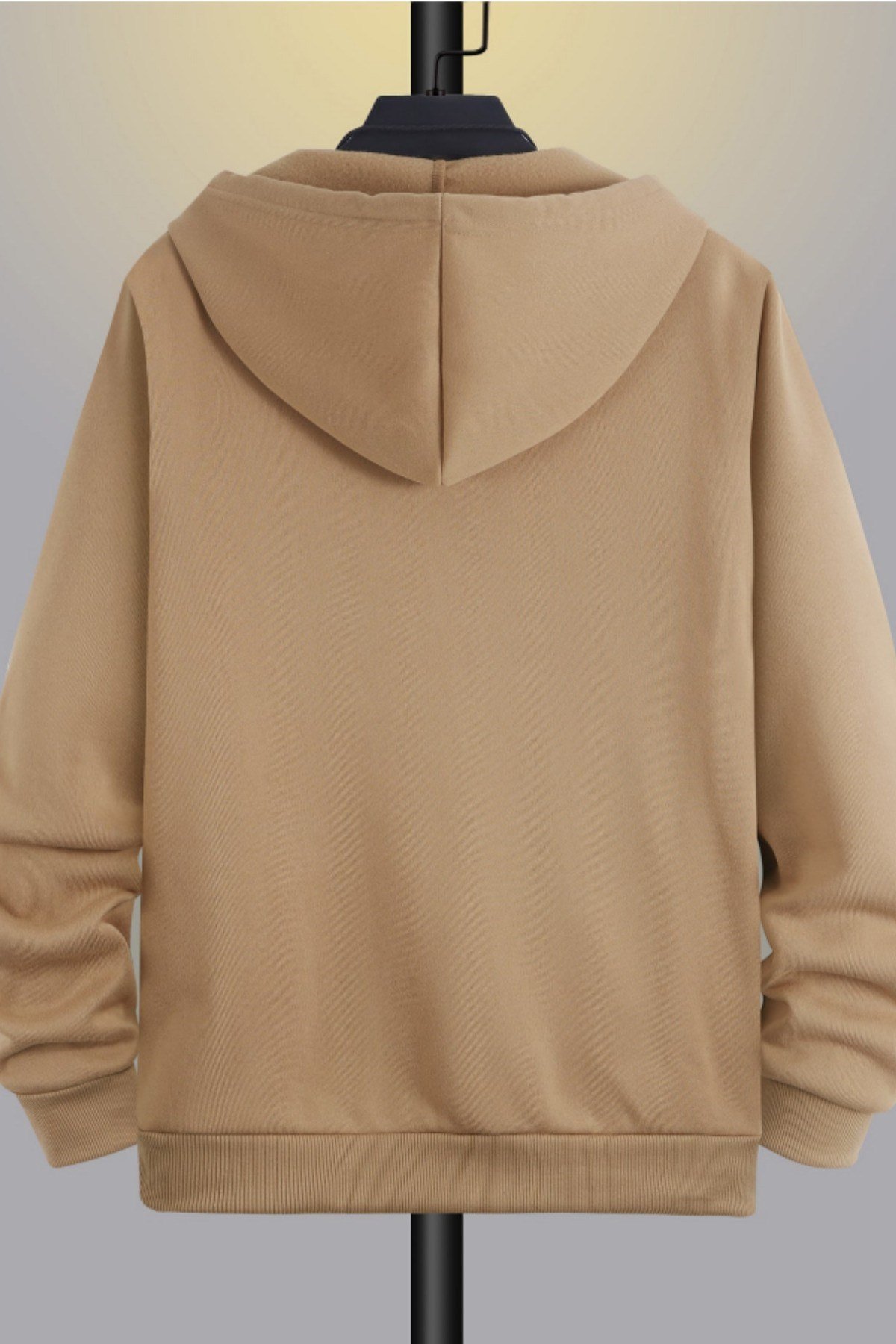 Tarz CoolSweatshirtKPSWT0025R04Unisex Relax Fit Rahat Kesim Pamuklu İçi Polarlı Çift Cepli Fermuarlı Kapüşonlu Sweatshirt