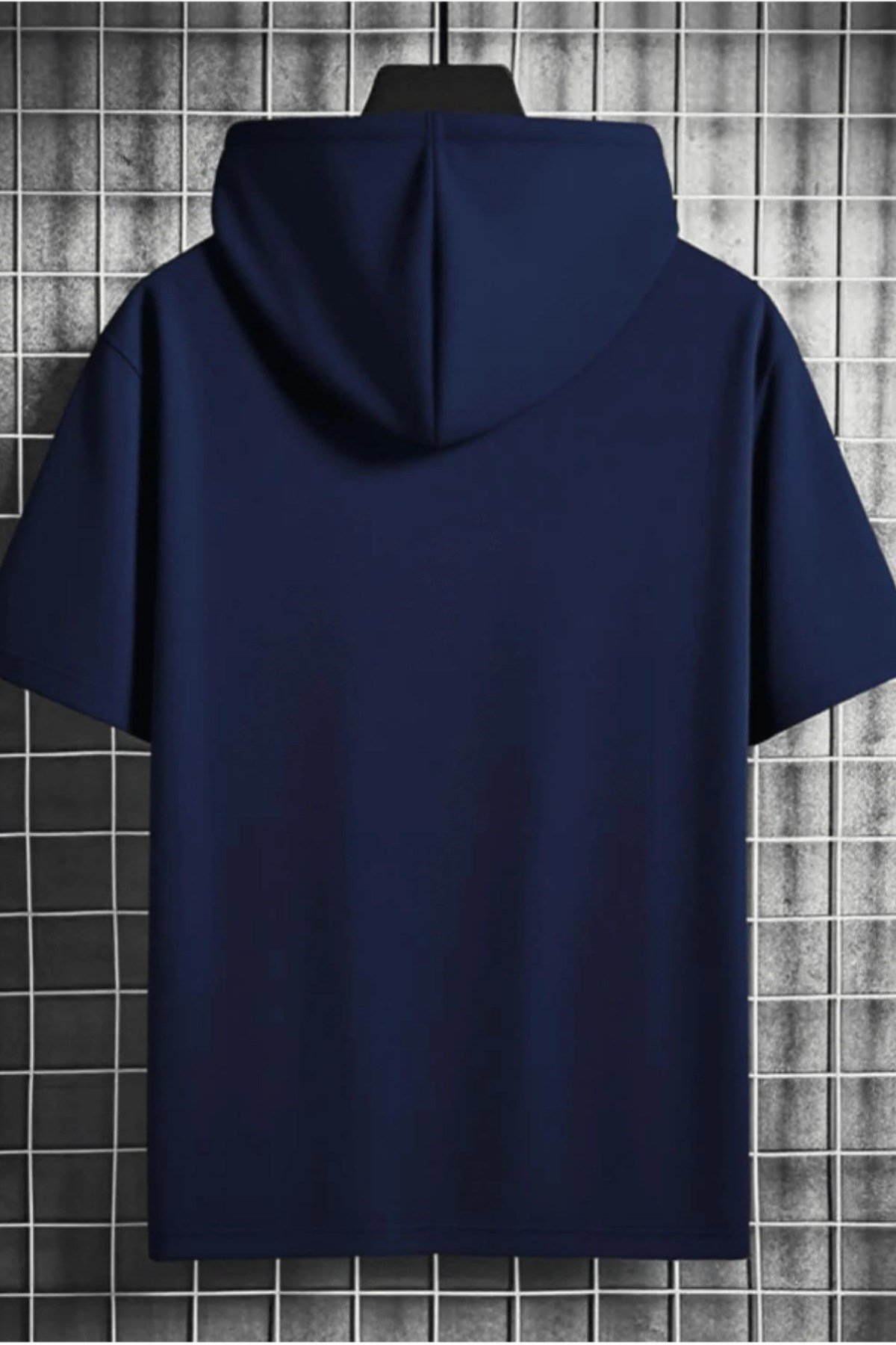 Tarz CoolSweatshirtTC-EKH-2602-Beyaz-SErkek Oversize Kısa Kollu Kapüşonlu Tişört Sweatshirt