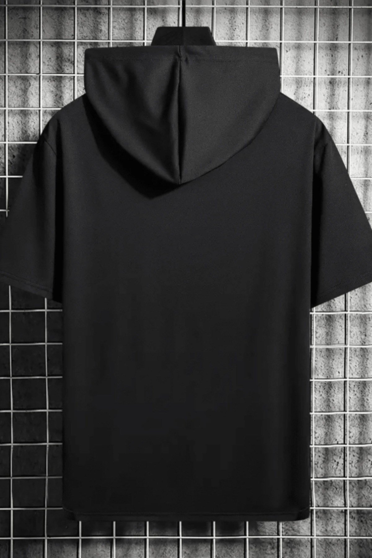 Tarz CoolSweatshirtTC-EKH-2602-Beyaz-SErkek Oversize Kısa Kollu Kapüşonlu Tişört Sweatshirt