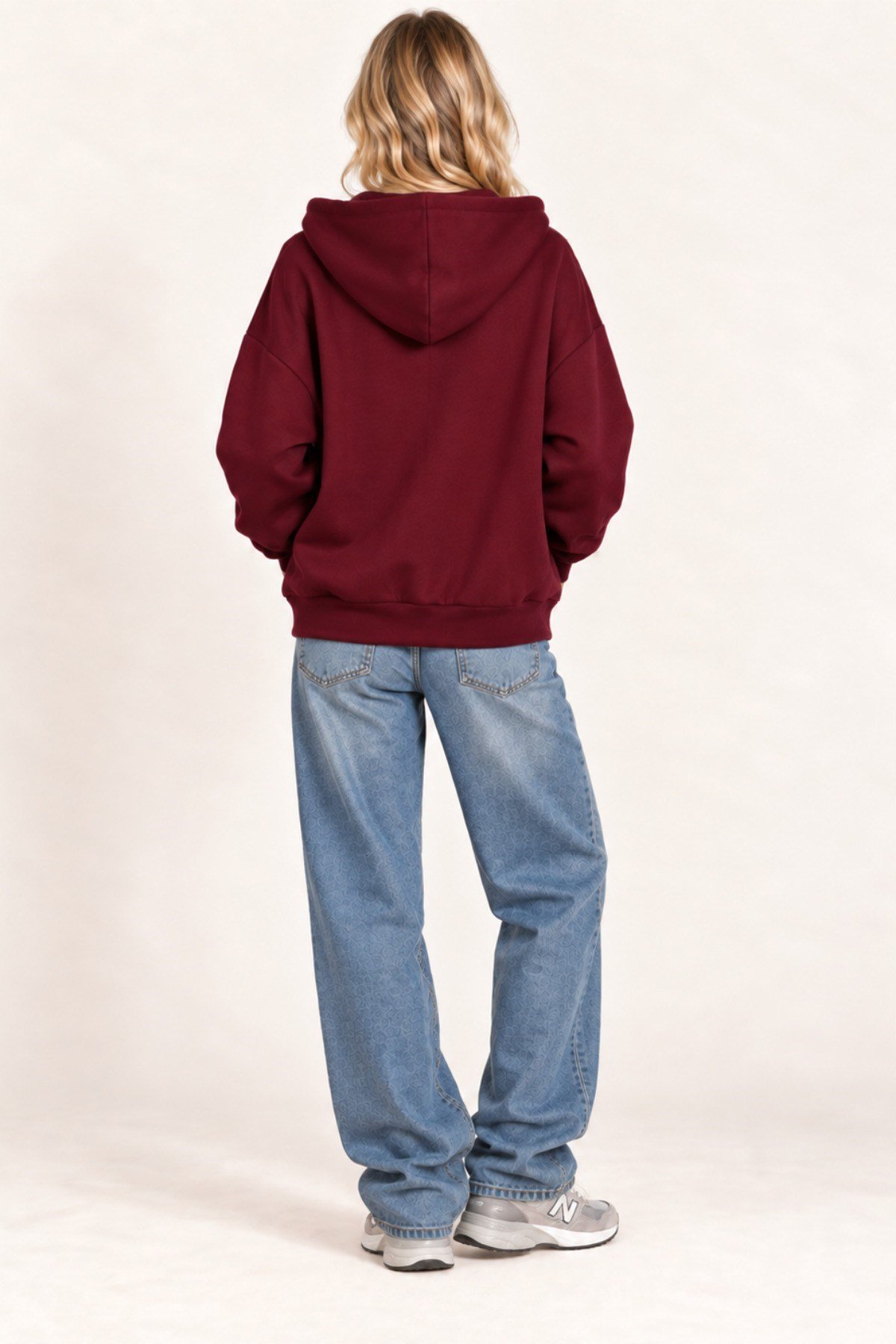 Tarz CoolSweatshirtTC-FMSW-3SYMUnisex Oversize Fermuarlı Kapüşonlu Sweatshirt – 3 İplik Şardonlu