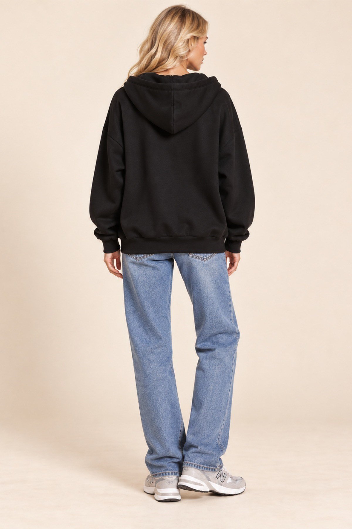 Tarz CoolSweatshirtTC-FMSW-3SYMUnisex Oversize Fermuarlı Kapüşonlu Sweatshirt – 3 İplik Şardonlu