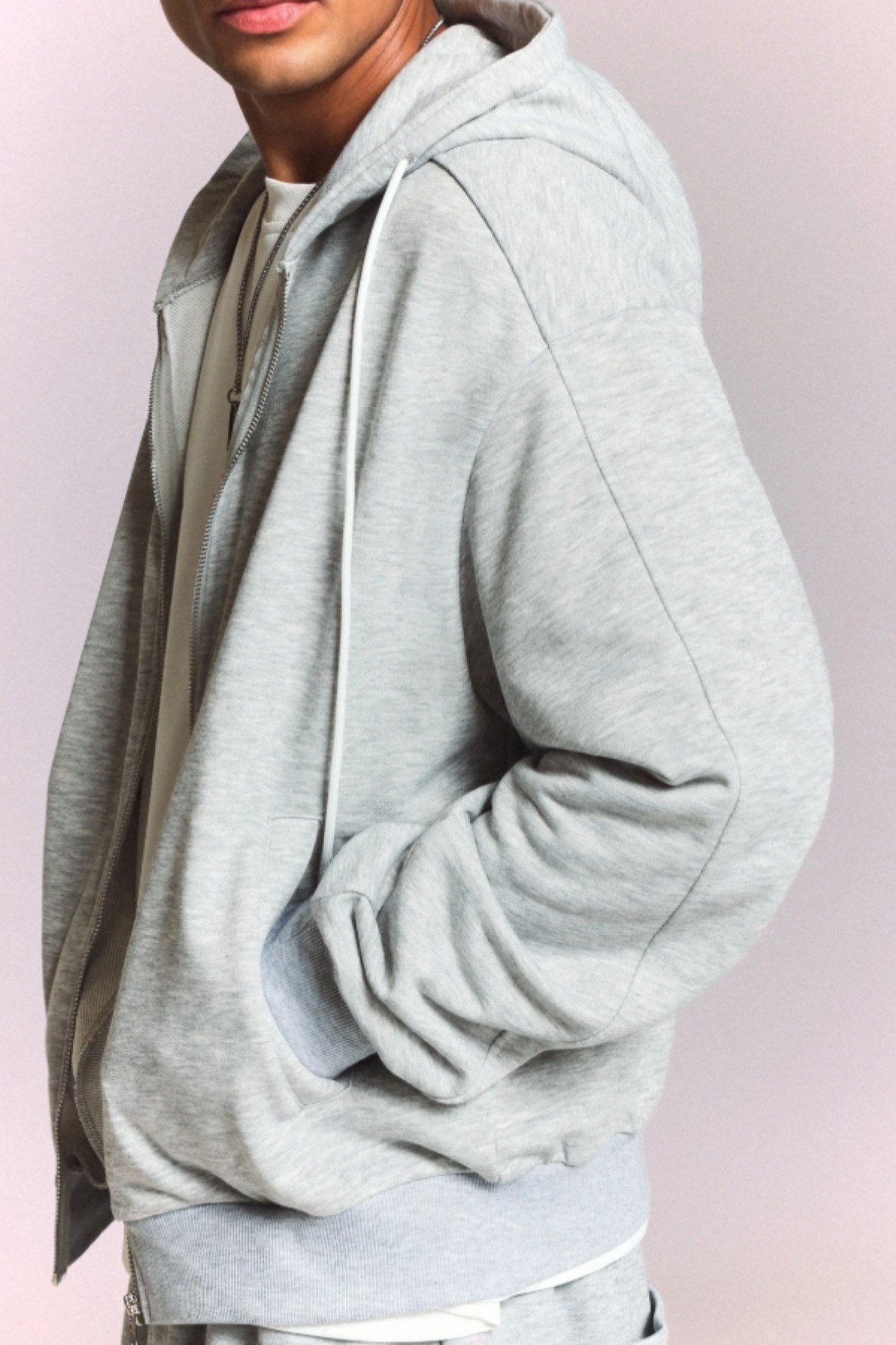 Tarz CoolSweatshirtTC-HDW-266-Beyaz-XLErkek 3 İplik Şardonlu Regular Fermuarlı Kapüşonlu Sweatshirt – Kalın Kışlık Hoodie