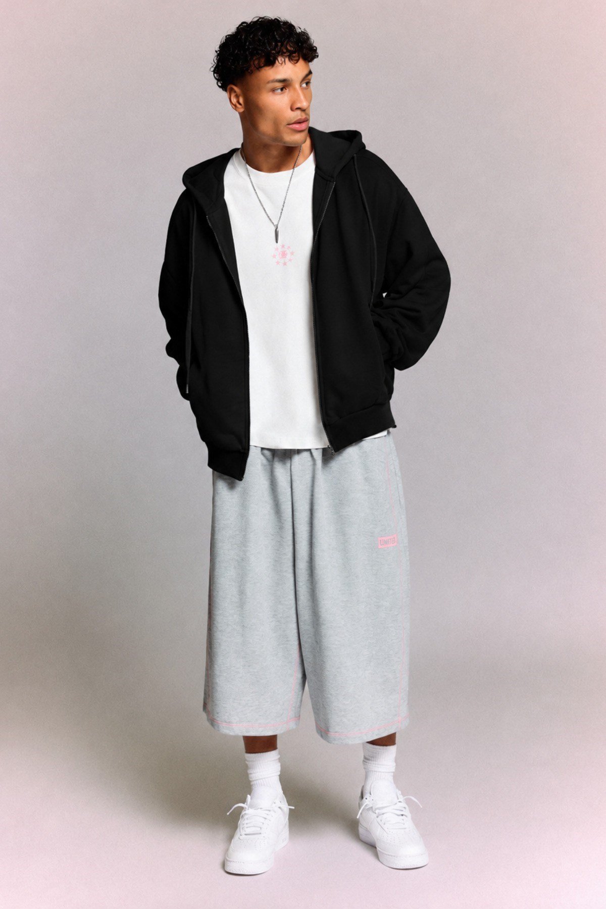 Tarz CoolSweatshirtTC-HDW-266-Beyaz-XLErkek 3 İplik Şardonlu Regular Fermuarlı Kapüşonlu Sweatshirt – Kalın Kışlık Hoodie