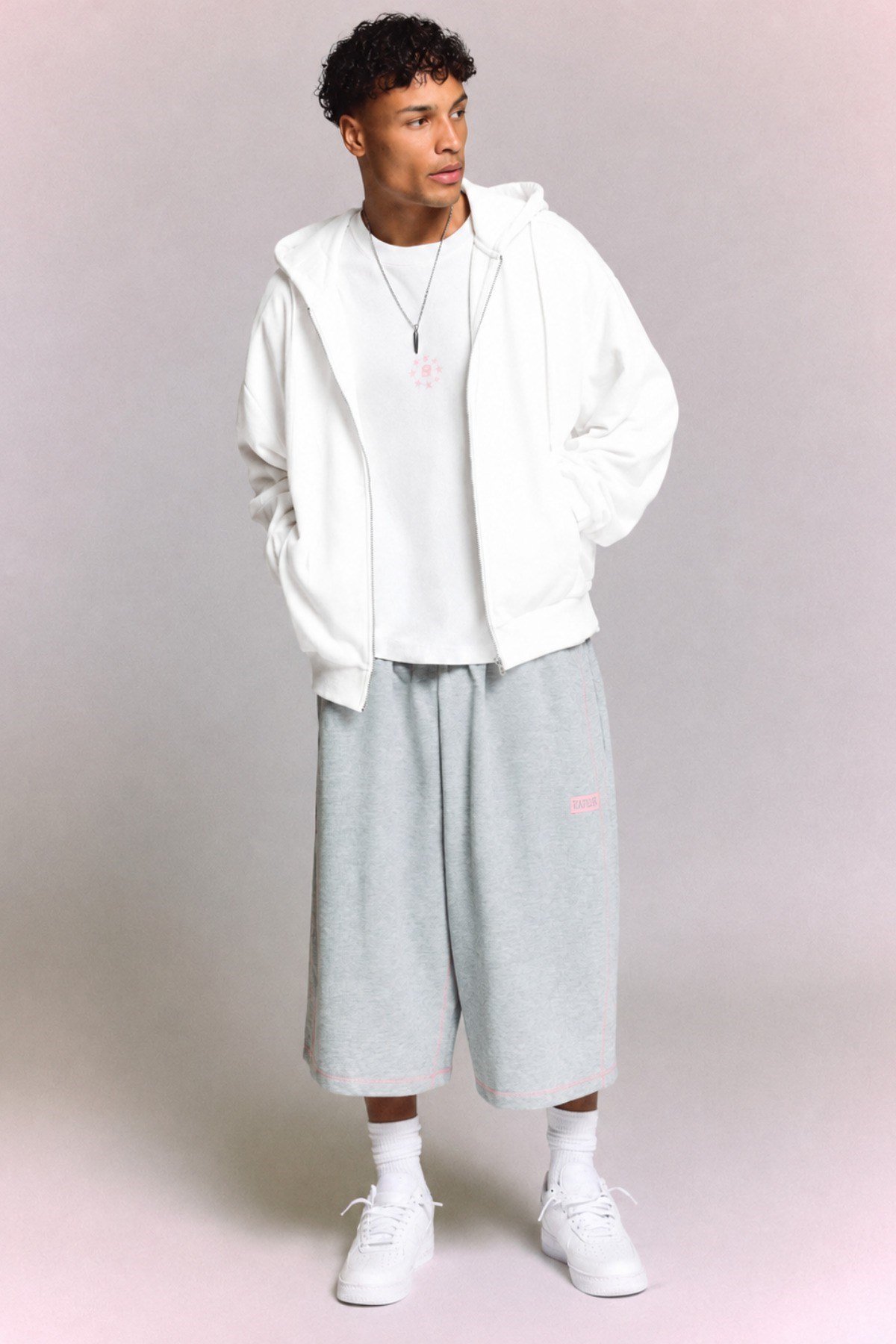 Tarz CoolSweatshirtTC-HDW-266-Beyaz-XLErkek 3 İplik Şardonlu Regular Fermuarlı Kapüşonlu Sweatshirt – Kalın Kışlık Hoodie