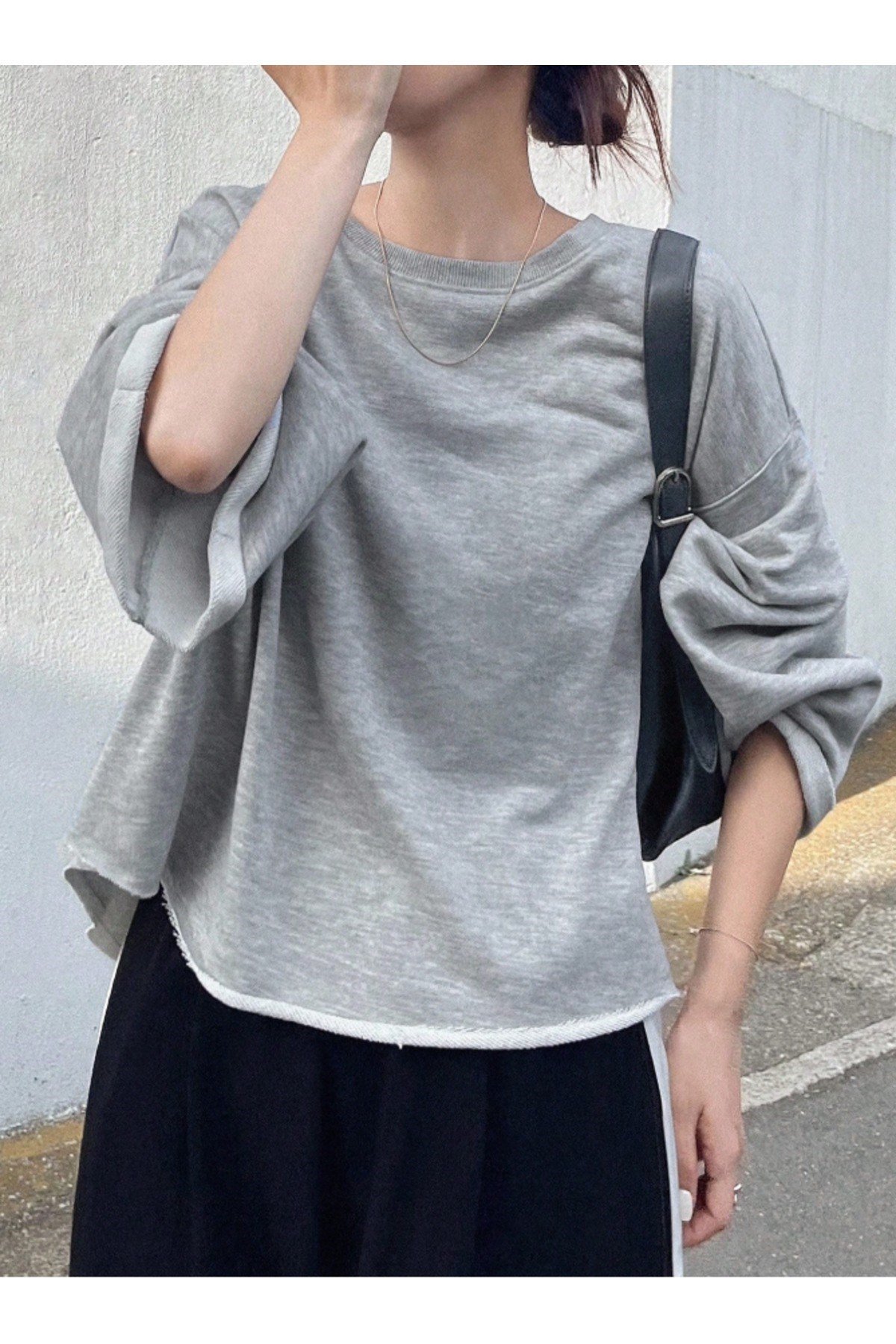 Tarz CoolSweatshirtTRZKDNSWEETR01Oversize Kesim Bisiklet Yaka Uzun Kollu Sweatshirt