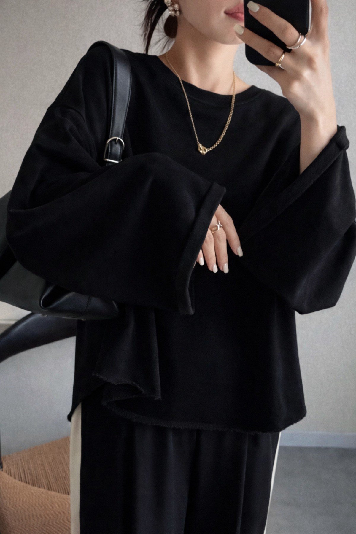 Tarz CoolSweatshirtTRZKDNSWEETR01Oversize Kesim Bisiklet Yaka Uzun Kollu Sweatshirt