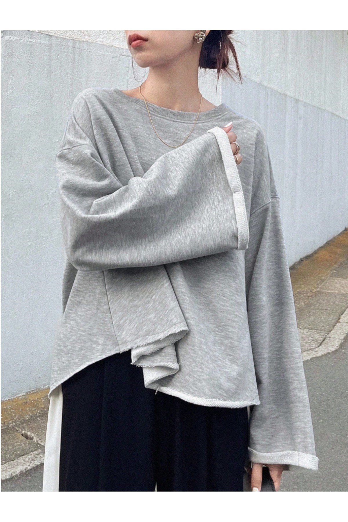 Tarz CoolSweatshirtTRZKDNSWEETR01Oversize Kesim Bisiklet Yaka Uzun Kollu Sweatshirt