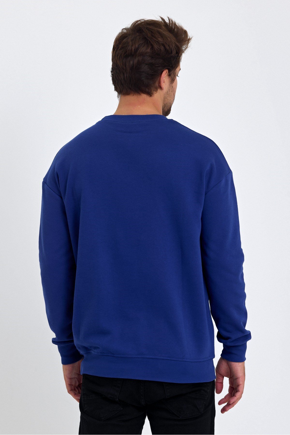 Tarz CoolSweatshirtYVRLKYSWT01R07-2Erkek Yumuşacık Kumaşlı Regular Fit Yuvarlak Yakalı Sweatshirt