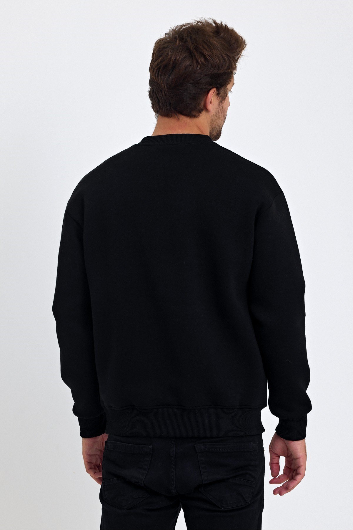 Tarz CoolSweatshirtYVRLKYSWT01R07-2Erkek Yumuşacık Kumaşlı Regular Fit Yuvarlak Yakalı Sweatshirt