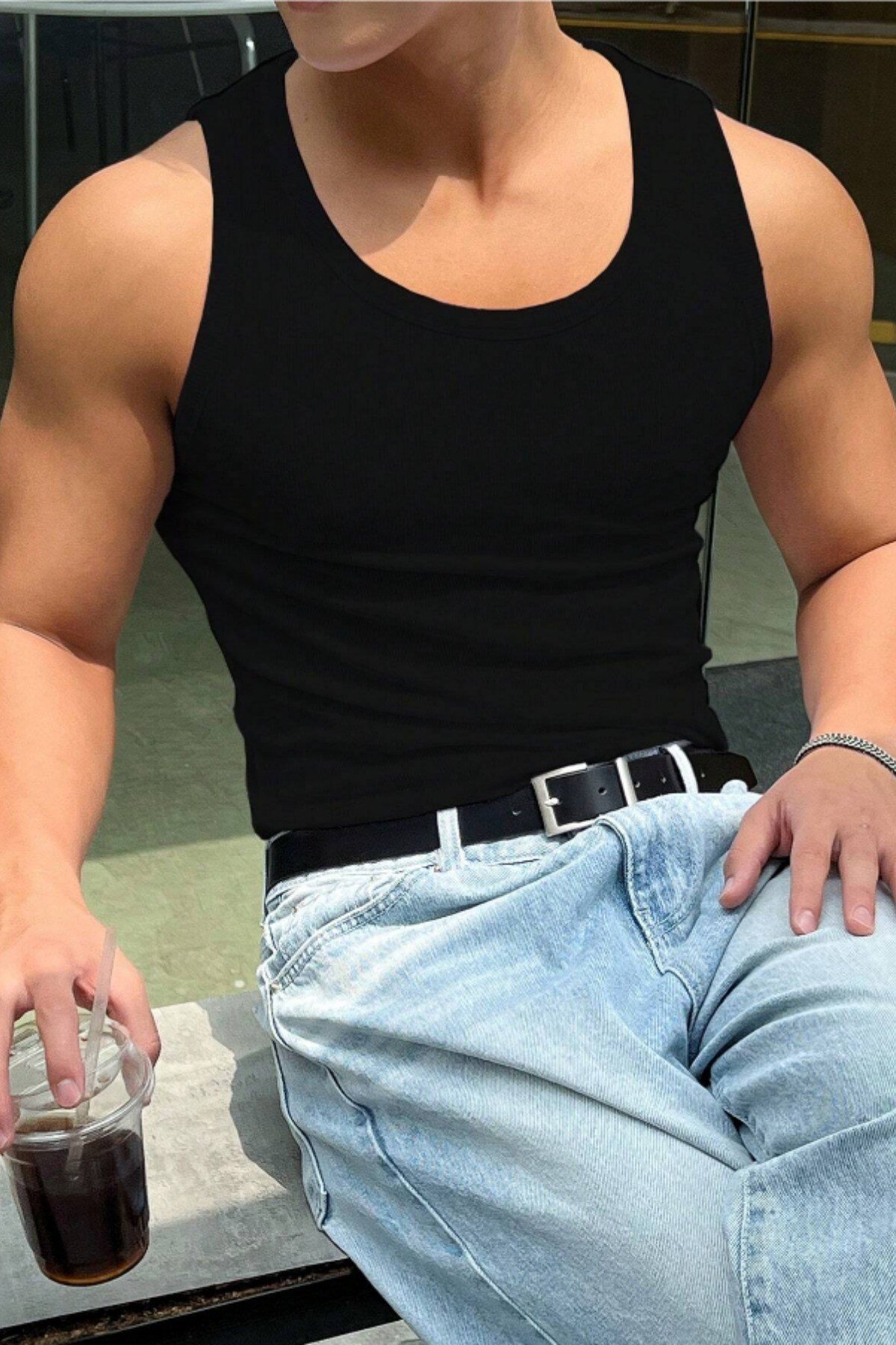 Tarz CoolT-shirtATLTERKK01R01-2ERKEK FİTİLLİ KOLSUZ TİŞÖRT ATLET
