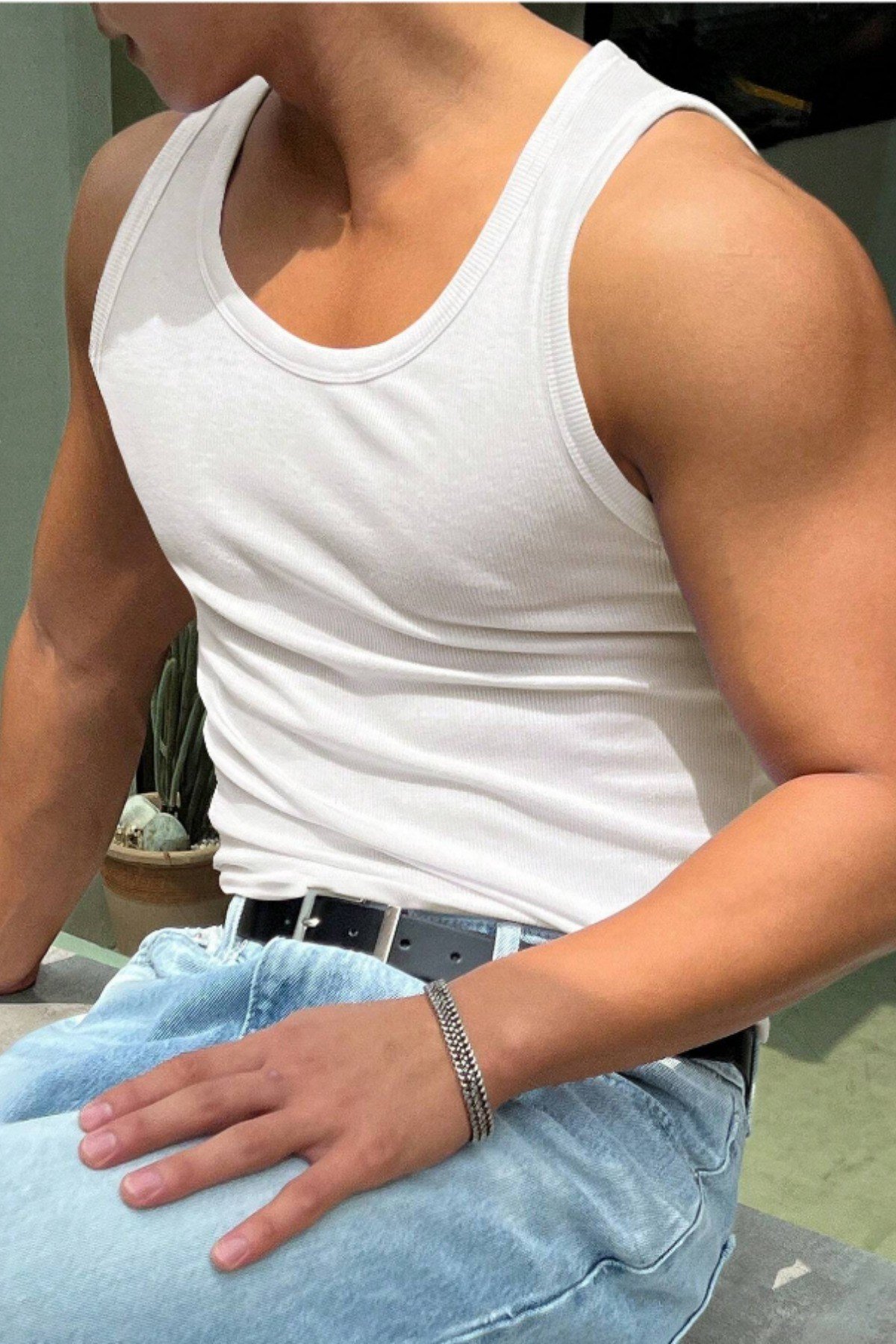 Tarz CoolT-shirtATLTERKK01R01-2ERKEK FİTİLLİ KOLSUZ TİŞÖRT ATLET