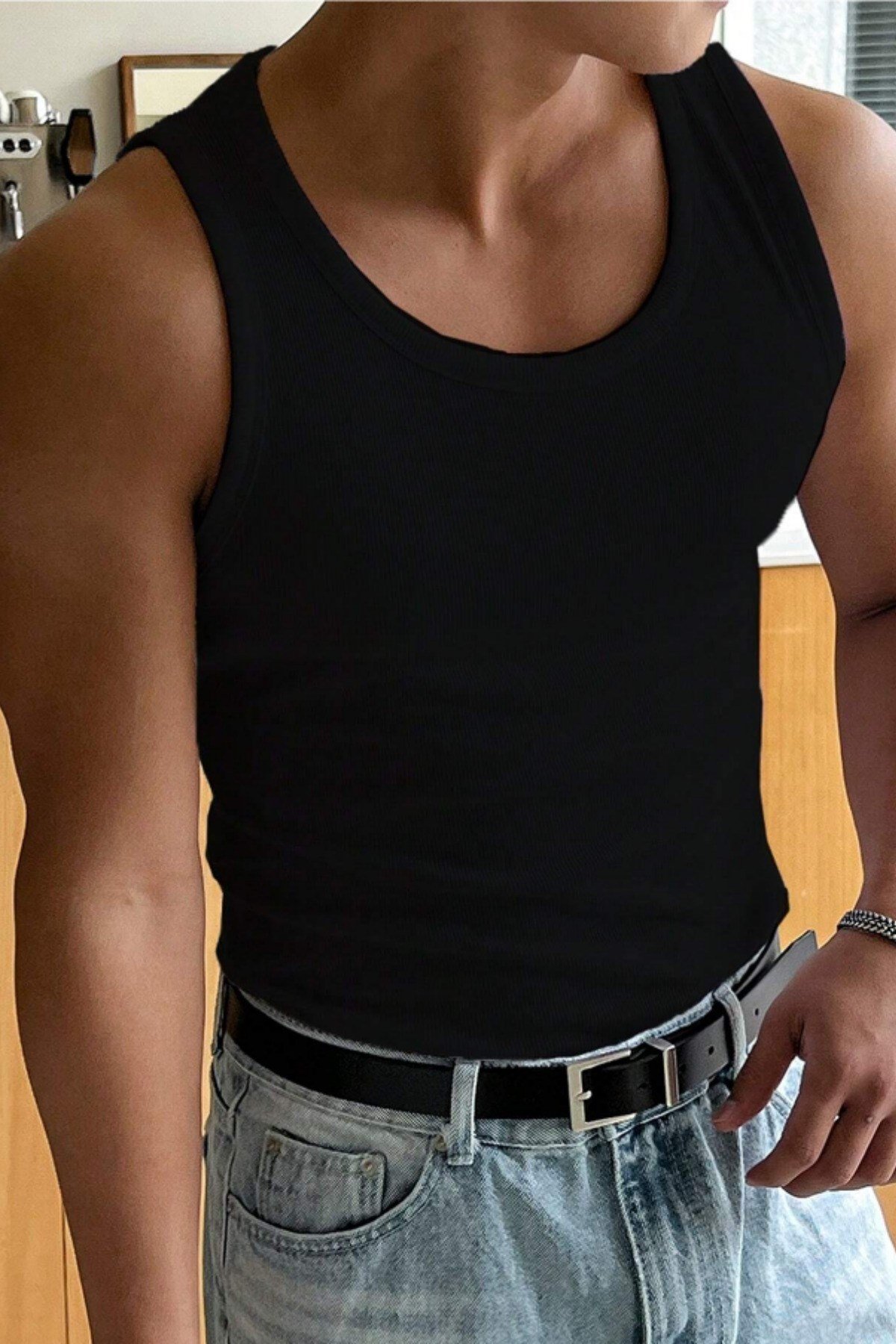 Tarz CoolT-shirtATLTERKK01R01-2ERKEK FİTİLLİ KOLSUZ TİŞÖRT ATLET