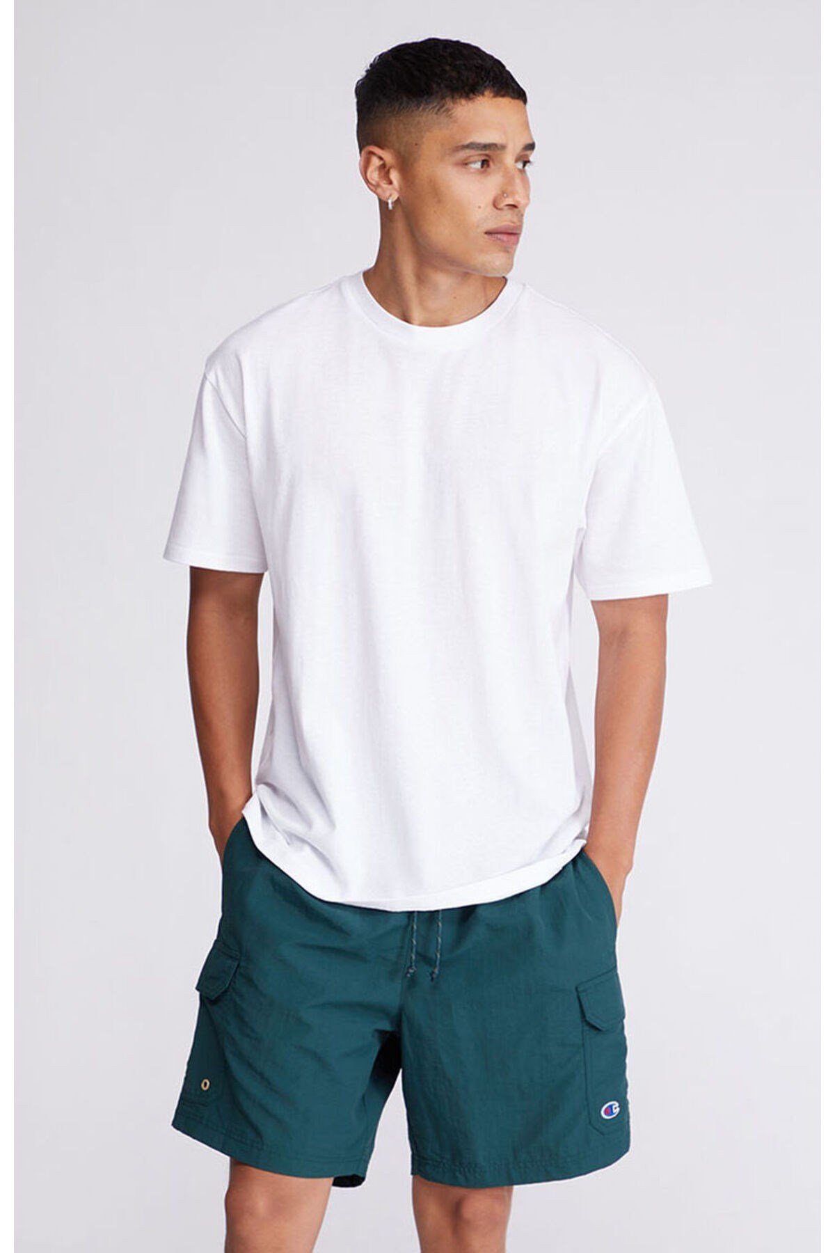 Tarz CoolT-shirtBSCDZTSRT01R02Erkek %100 Pamuk Relaxed Rahat Kesim Bisiklet Yaka Kısa Kollu Tişört
