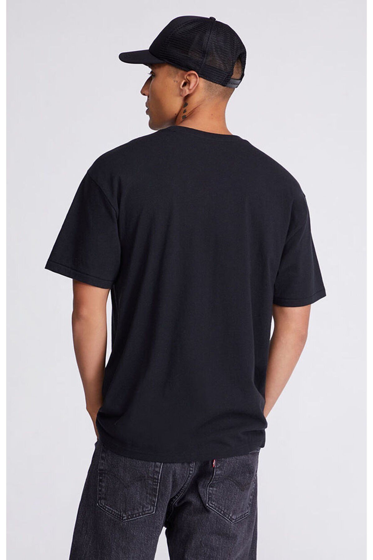 Tarz CoolT-shirtBSCDZTSRT01R02Erkek %100 Pamuk Relaxed Rahat Kesim Bisiklet Yaka Kısa Kollu Tişört