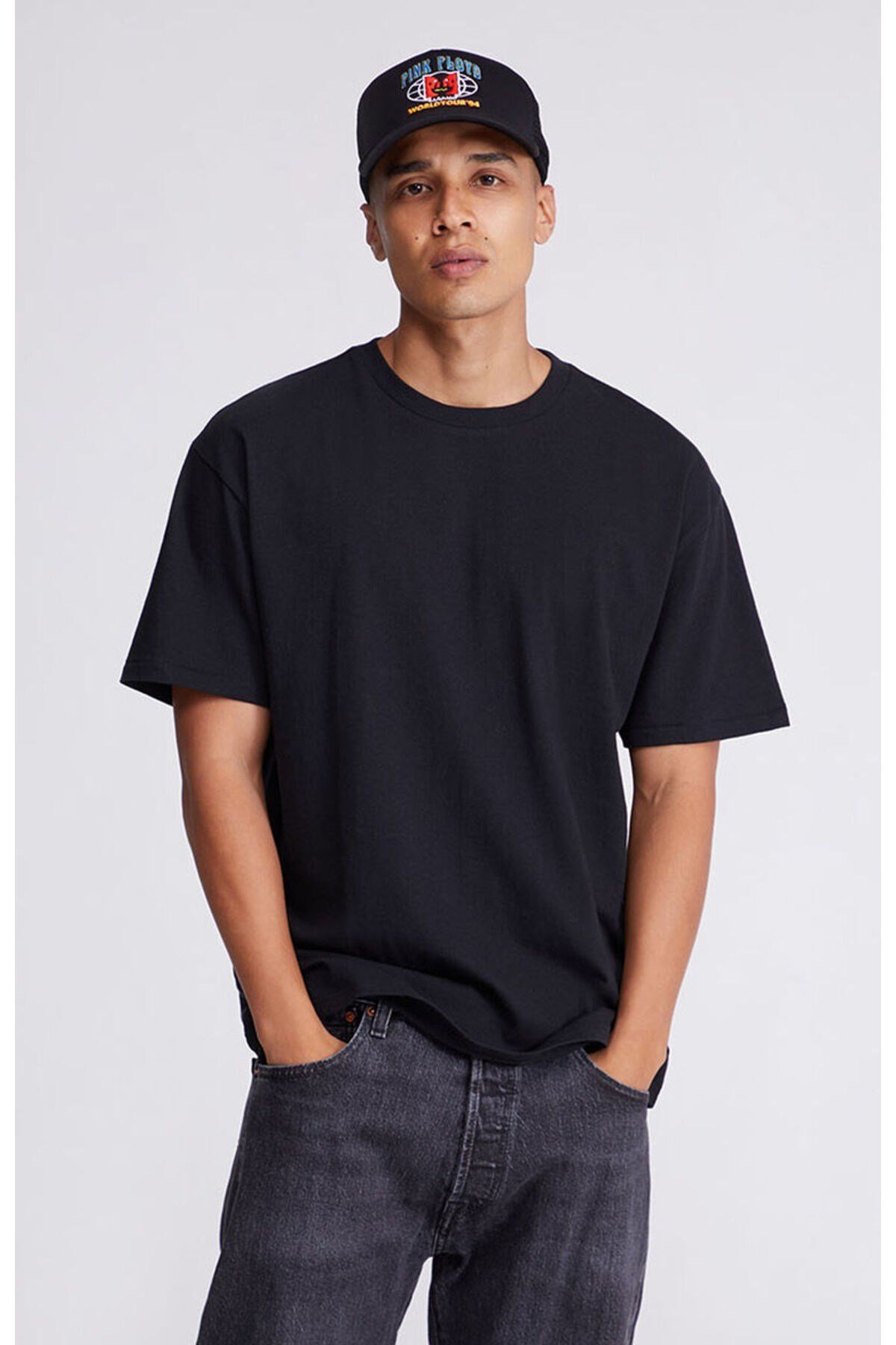 Tarz CoolT-shirtBSCDZTSRT01R02Erkek %100 Pamuk Relaxed Rahat Kesim Bisiklet Yaka Kısa Kollu Tişört