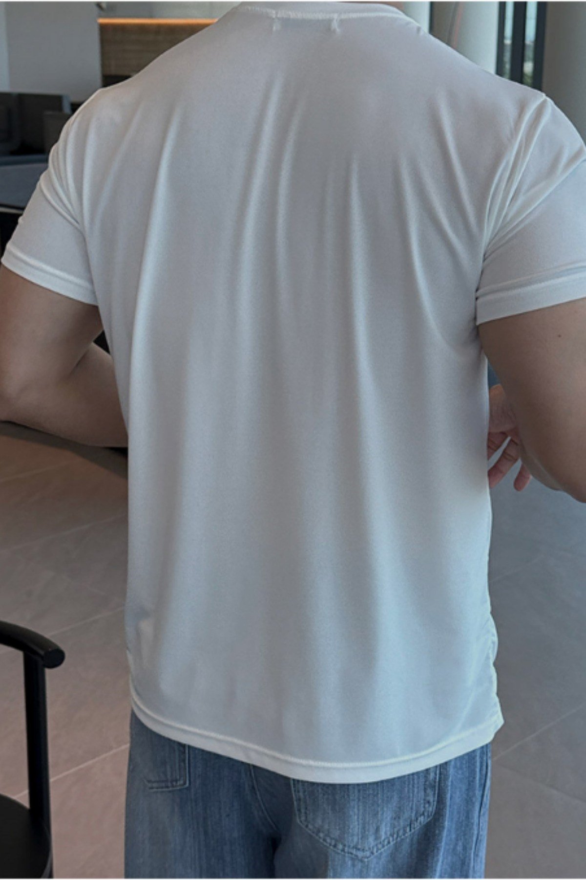Tarz CoolT-shirtBSKTSR025R01Erkek Slim Fit Dar Kesim %100 Pamuklu Basic Örme T-shirt