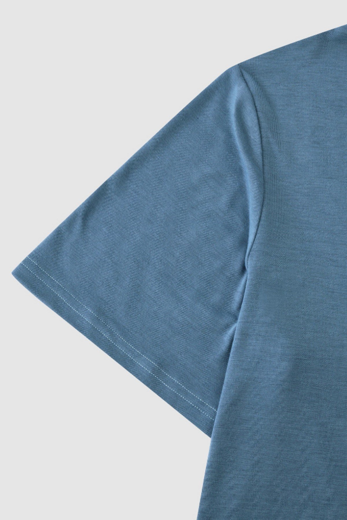Tarz CoolT-shirtBSTCPS001R02Erkek Bisiklet Yaka Oval Etek Salaş %100 Pamuk Basic T-Shirt