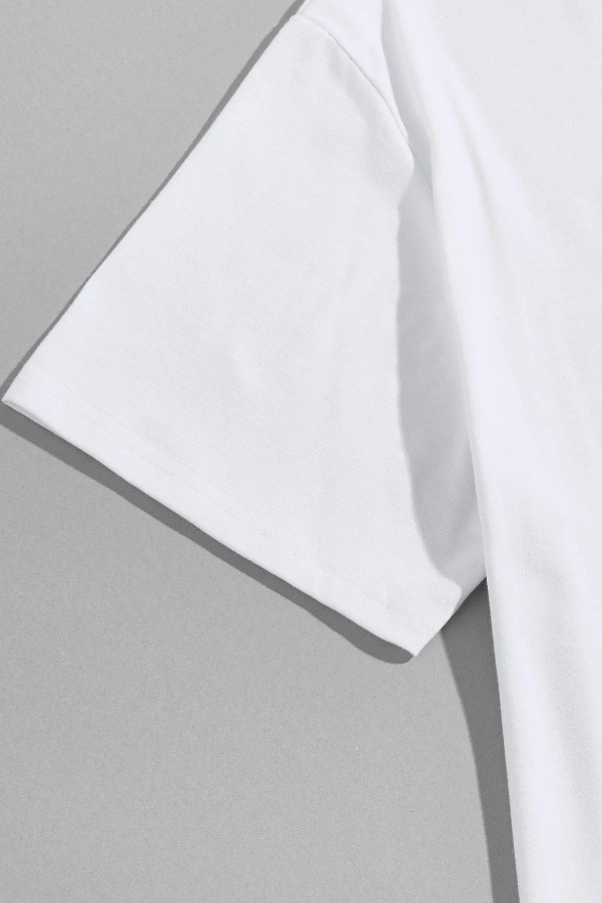 Tarz CoolT-shirtBSTCPS001R02Erkek Bisiklet Yaka Oval Etek Salaş %100 Pamuk Basic T-Shirt