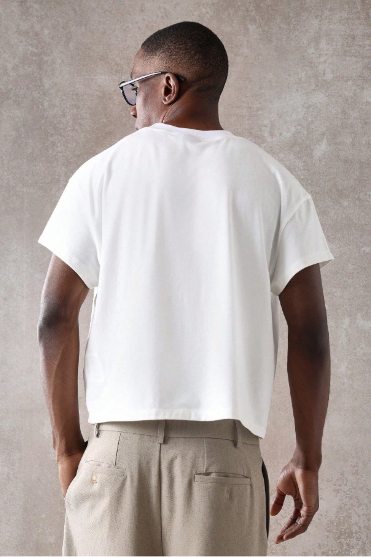 Tarz CoolT-shirtCRPERK029R01Erkek Bisiklet Yaka Kısa Kollu T-Shirt