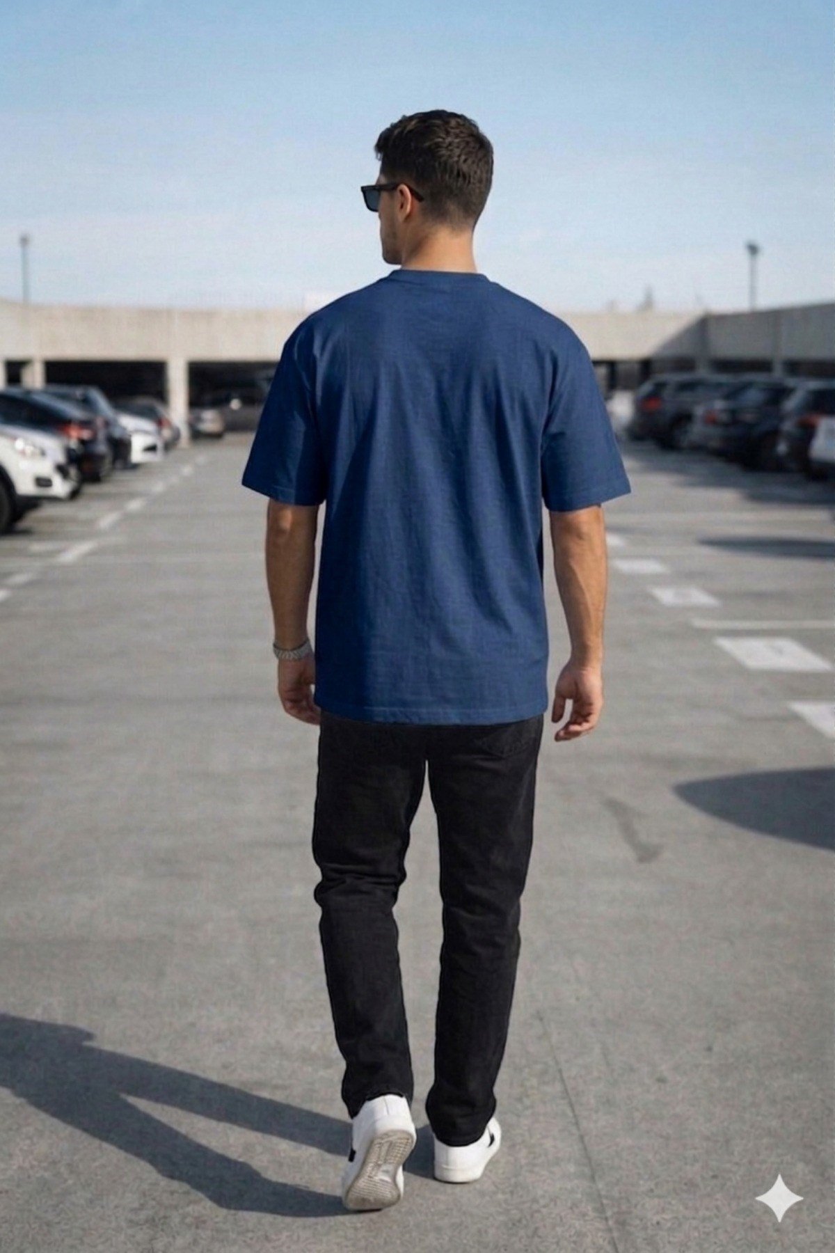Tarz CoolT-shirtDNTLKBCK026-FM-XLErkek Oversize Tişört – Minimal “Don’t Look Back” Detaylı Basic