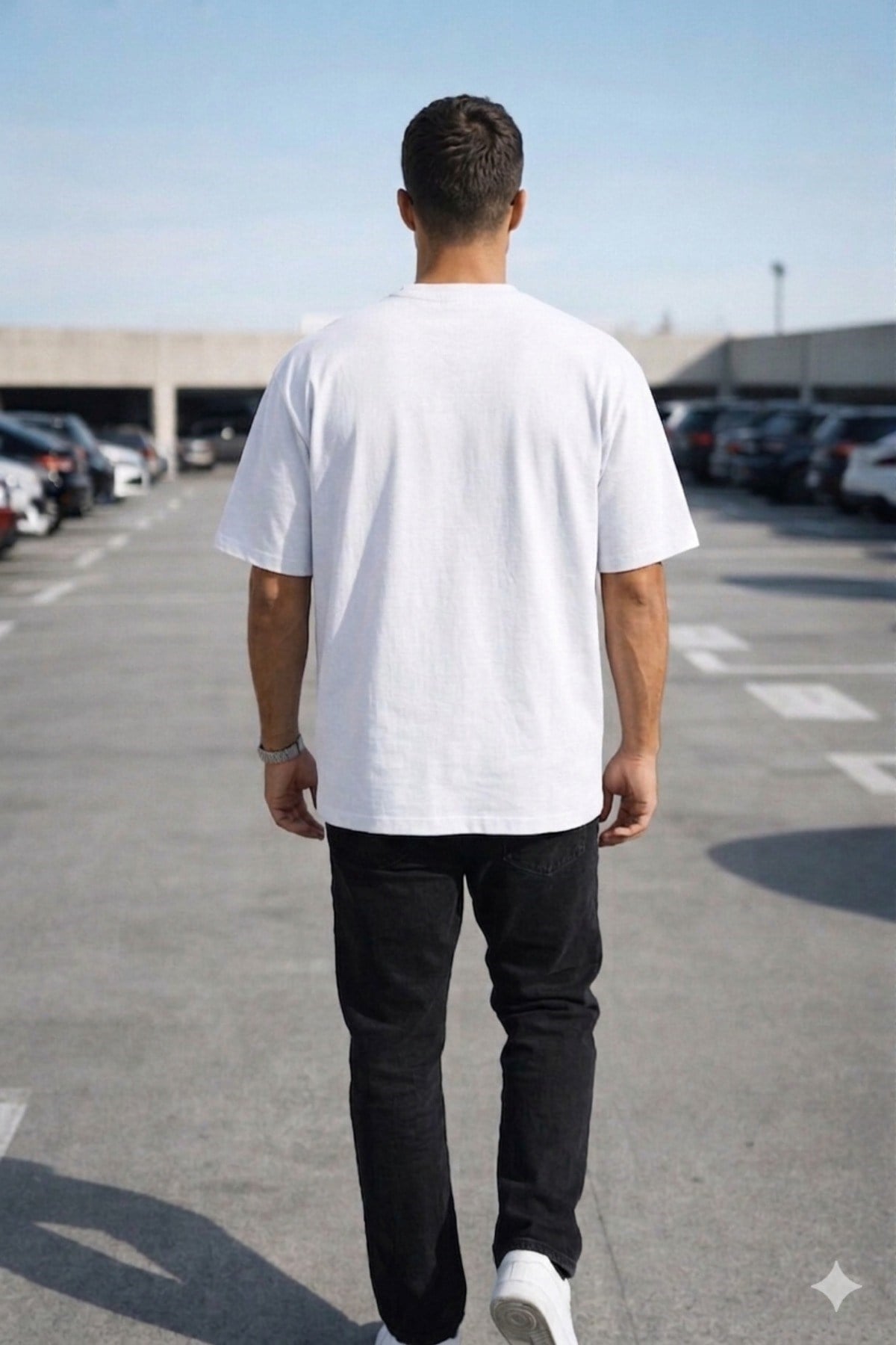 Tarz CoolT-shirtDNTLKBCK026-FM-XLErkek Oversize Tişört – Minimal “Don’t Look Back” Detaylı Basic