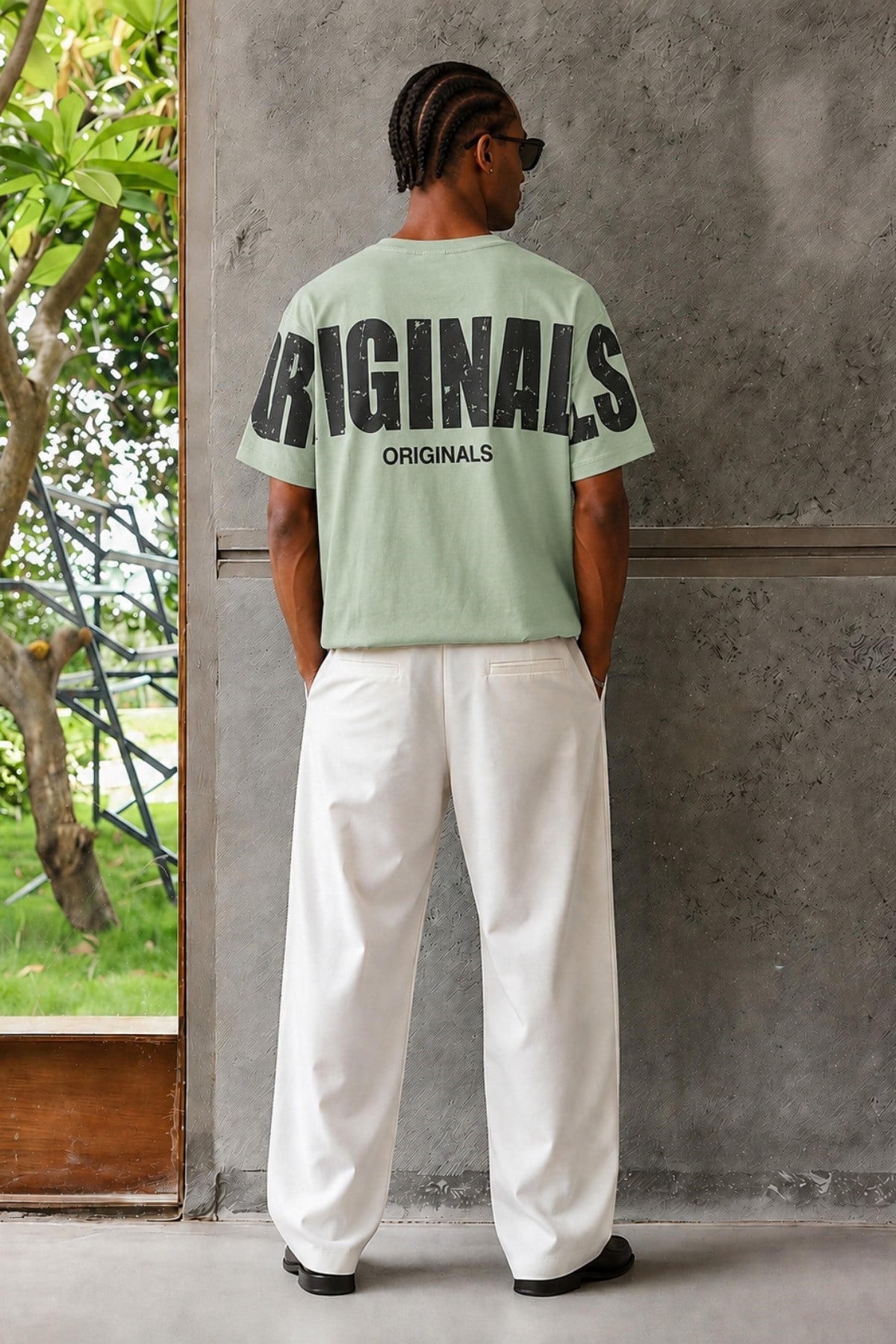 Tarz CoolT-shirtERKORGNLSTST01-Haki-MOriginals Baskılı Oversize Erkek Tişört – Süprem %100 Cotton