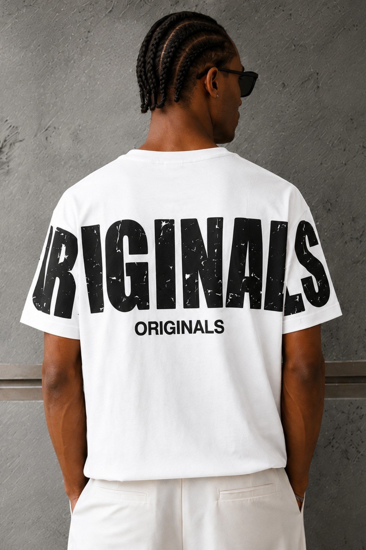 Tarz CoolT-shirtERKORGNLSTST01-Haki-MOriginals Baskılı Oversize Erkek Tişört – Süprem %100 Cotton
