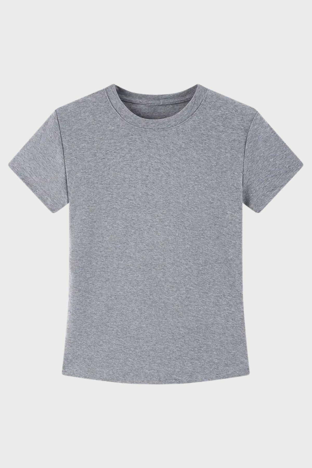 Tarz CoolT-shirtKKDNBSKK025-AMVİLBisiklet Yaka Basic Kadın Tişört