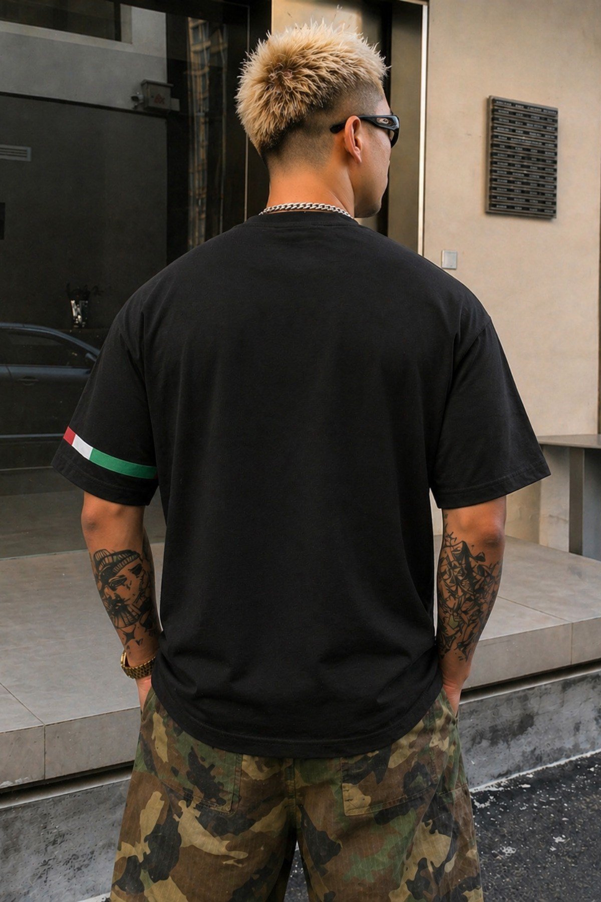 Tarz CoolT-shirtTC-MEX-TS-001-Mavi-MErkek Regular Baskılı Tişört Mexico Yazılı %100 Pamuk Rahat Kesim T-Shirt