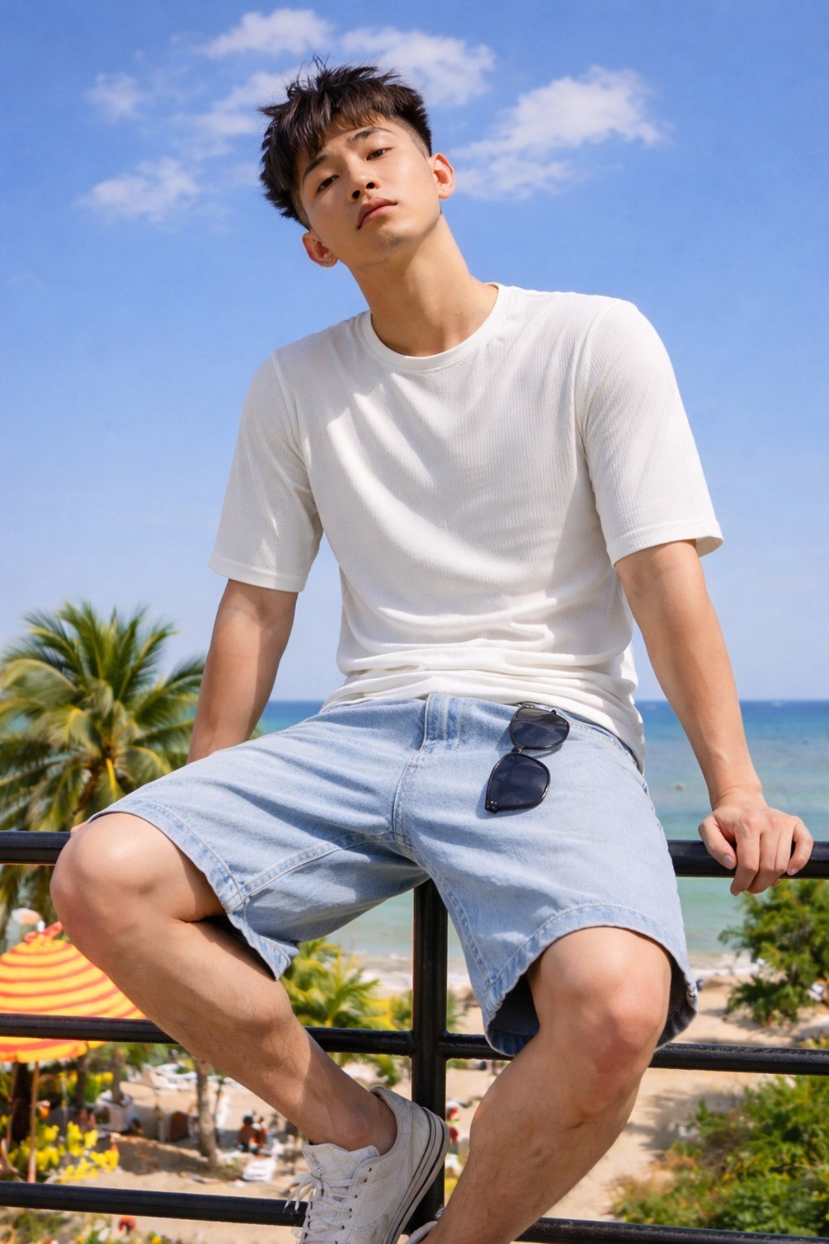 Tarz CoolT-shirtTC-OVR-JKR-001-Siyah-XLErkek Jakarlı Oversize Tişört Bisiklet Yaka Rahat Kalıp Yazlık Basic T-Shirt