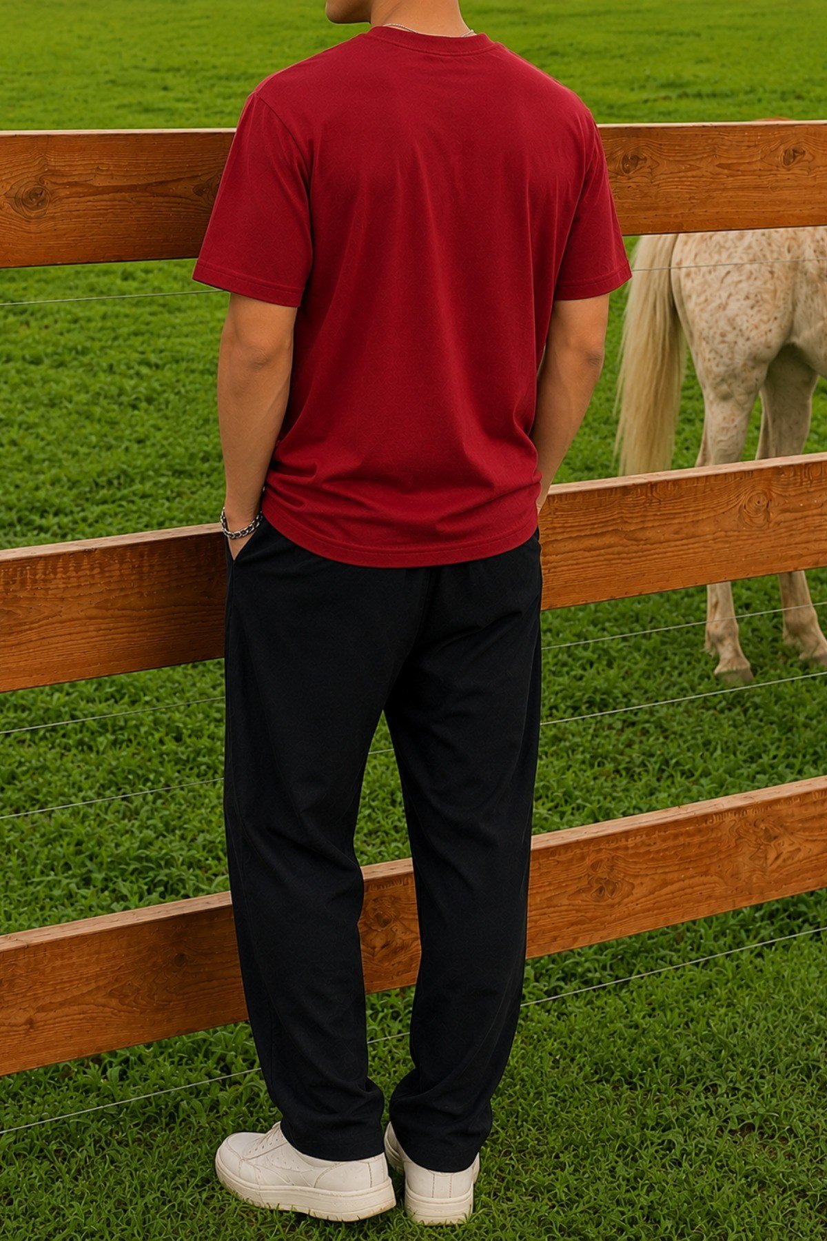 Tarz CoolT-shirtTC-RGL-2IP-026-Siyah-SErkek Regular Fit Bisiklet Yaka Basic Tişört 2 İplik Şardonsuz %100 Pamuk Günlük Rahat T-Shirt