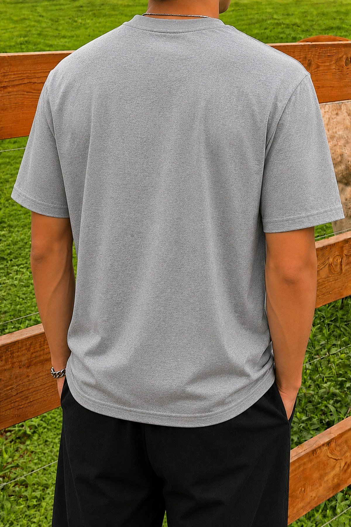 Tarz CoolT-shirtTC-RGL-2IP-026-Siyah-SErkek Regular Fit Bisiklet Yaka Basic Tişört 2 İplik Şardonsuz %100 Pamuk Günlük Rahat T-Shirt