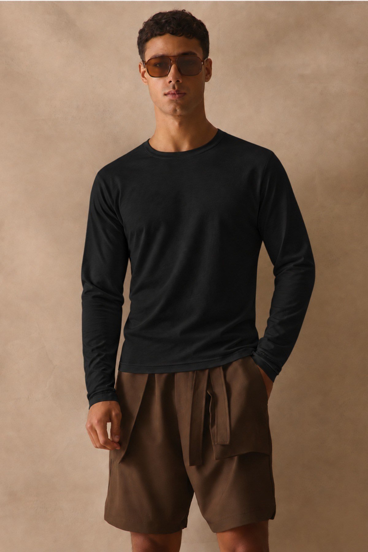 Tarz CoolT-shirtTC-ULS-2601-Bordo-LErkek Uzun Kollu Bisiklet Yaka Oyşo Kumaş Regular Fit Tişört