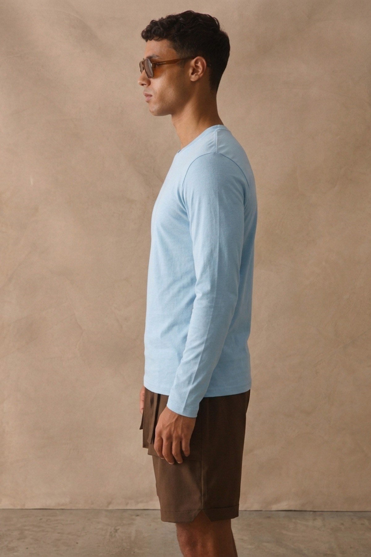 Tarz CoolT-shirtTC-ULS-2601-Bordo-LErkek Uzun Kollu Bisiklet Yaka Oyşo Kumaş Regular Fit Tişört