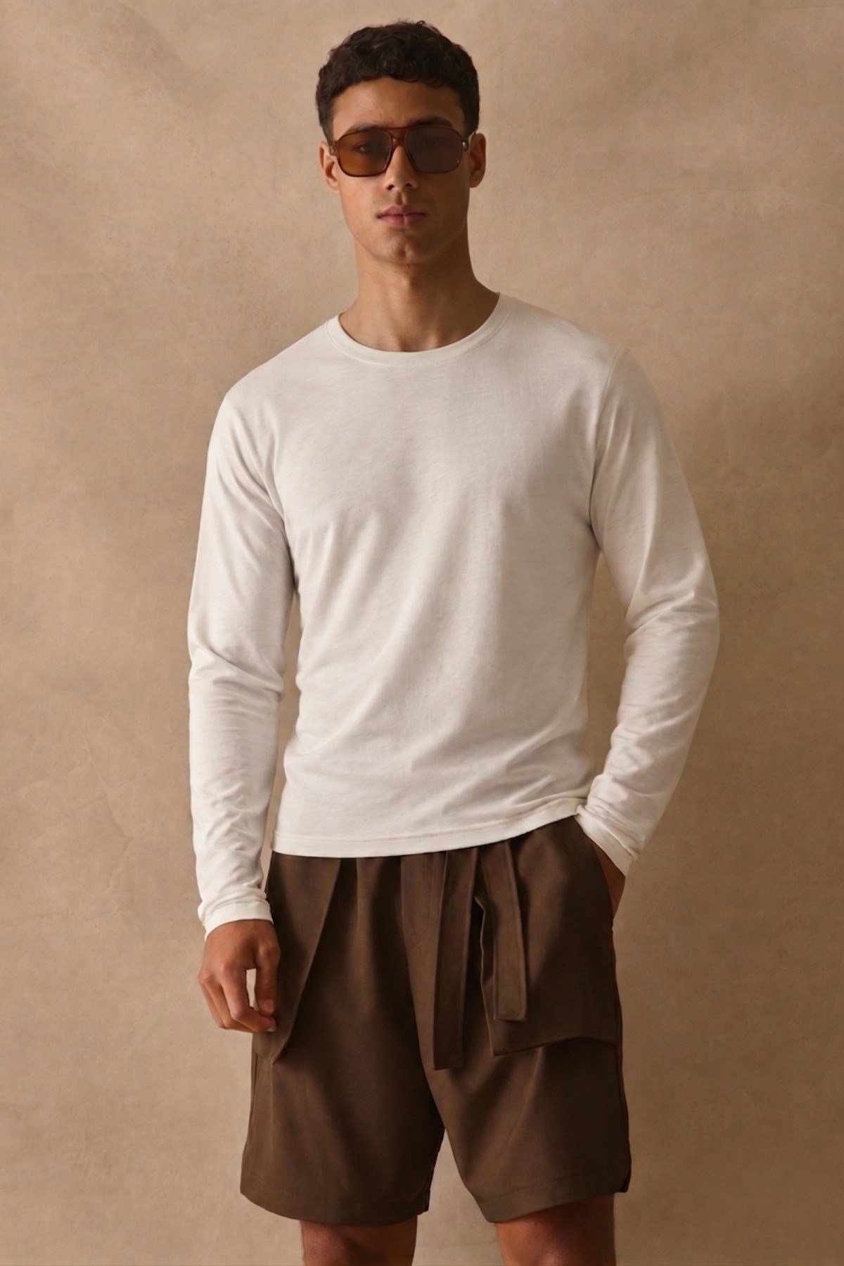 Tarz CoolT-shirtTC-ULS-2601-Bordo-LErkek Uzun Kollu Bisiklet Yaka Oyşo Kumaş Regular Fit Tişört
