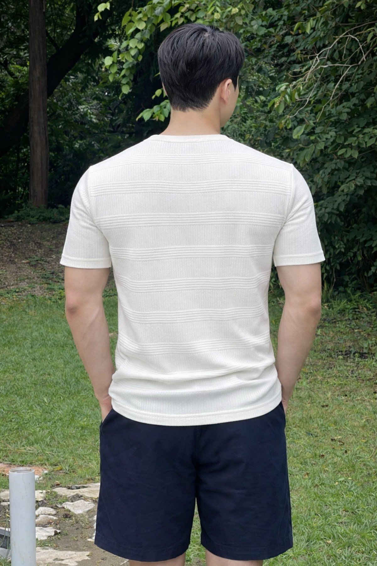 Tarz CoolT-shirtTRK-FTL-001-Siyah-XLFitilli Triko Tişört Erkek Slim Fit Yazlık Premium Basic Üst