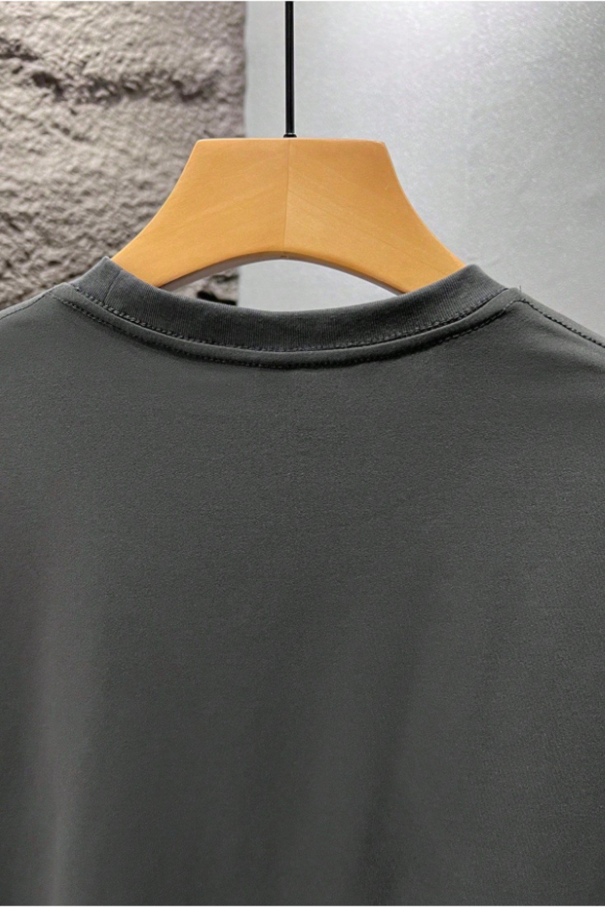 Tarz CoolT-shirtTRZ-OVBS-001-BJ-SErkek %100 Organik Pamuklu Kalın Dokulu Comfort Fit Bisiklet Yakalı T-shirt