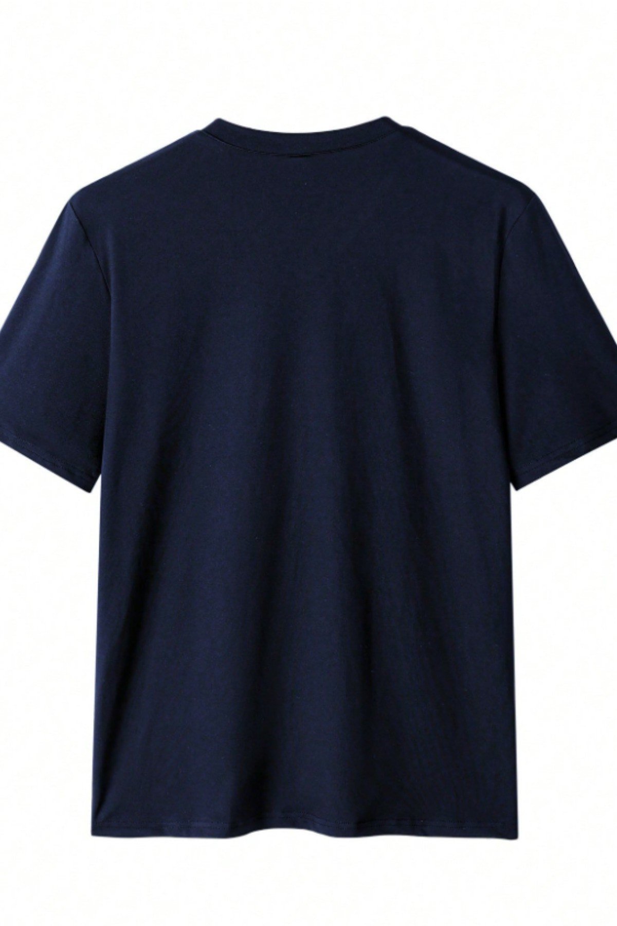 Tarz CoolT-shirtTRZ-VYKTST-026-Lacivert-LErkek %100 Pamuk V Yaka Slim Fit Dar Kesim Tişört