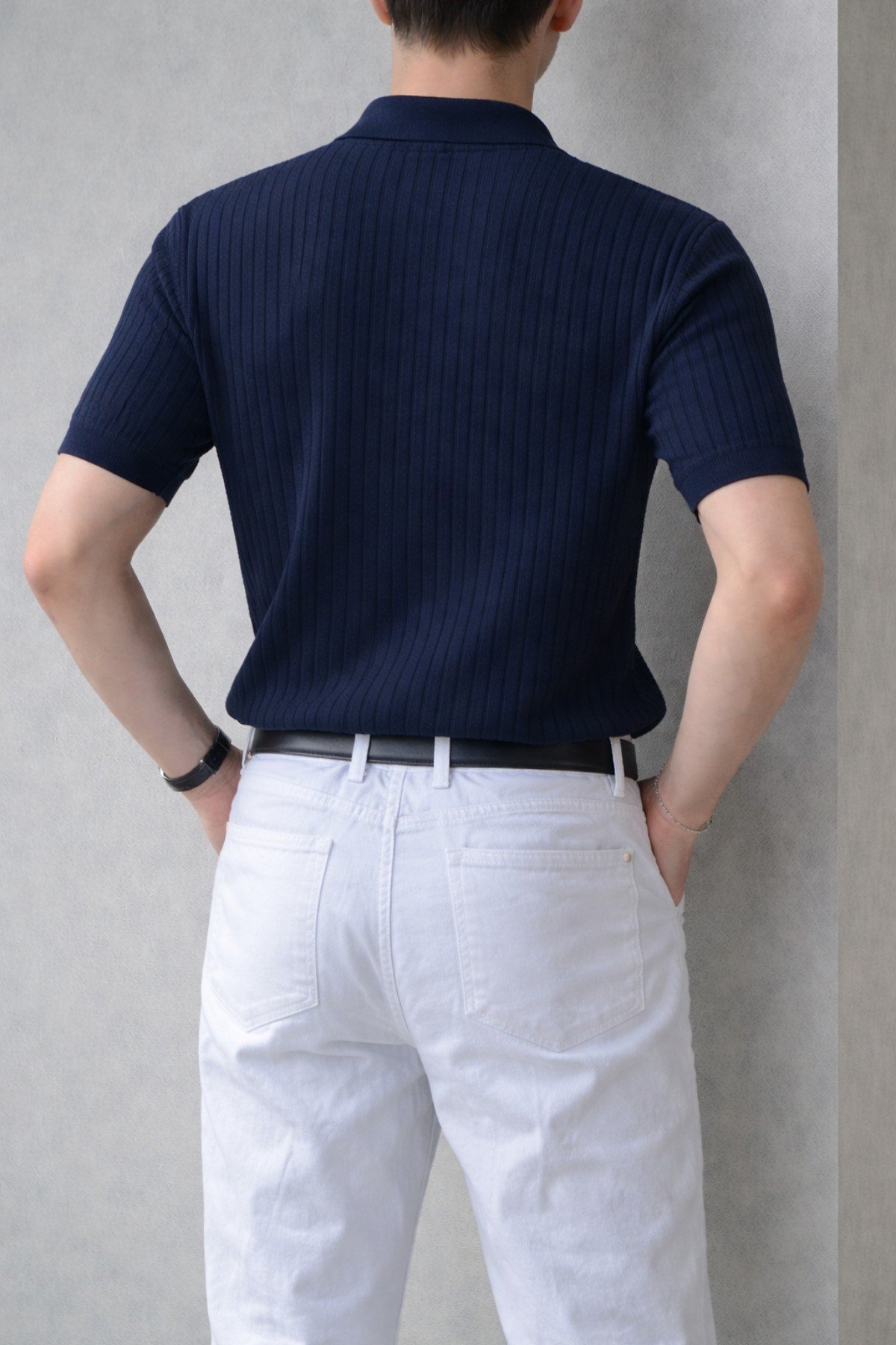 Tarz CoolT-shirtTRZ19070-KH-SErkek Düğmeli Fitilli Triko Polo Tişört Slim Fit