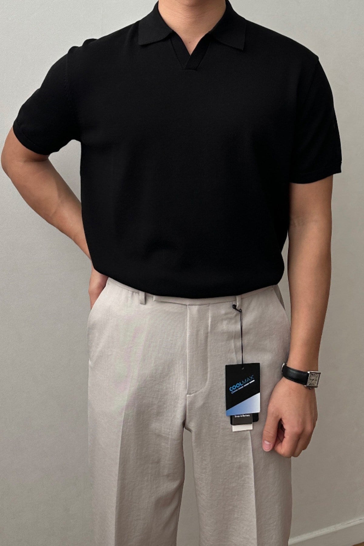 Tarz CoolT-shirtTRZ19176R01Erkek Patlı Kısa Kollu Polo Yaka Triko T-Shirt