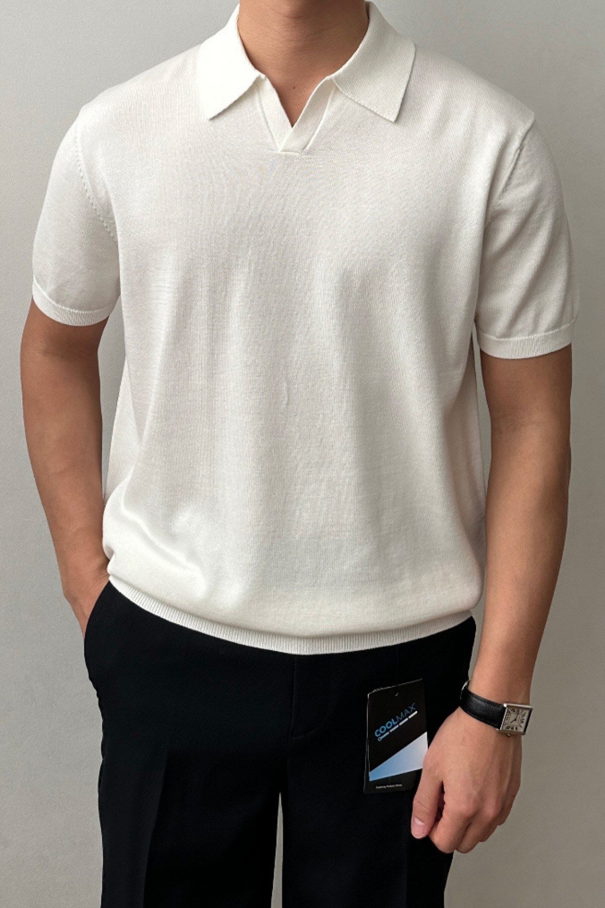 Tarz CoolT-shirtTRZ19176R01Erkek Patlı Kısa Kollu Polo Yaka Triko T-Shirt