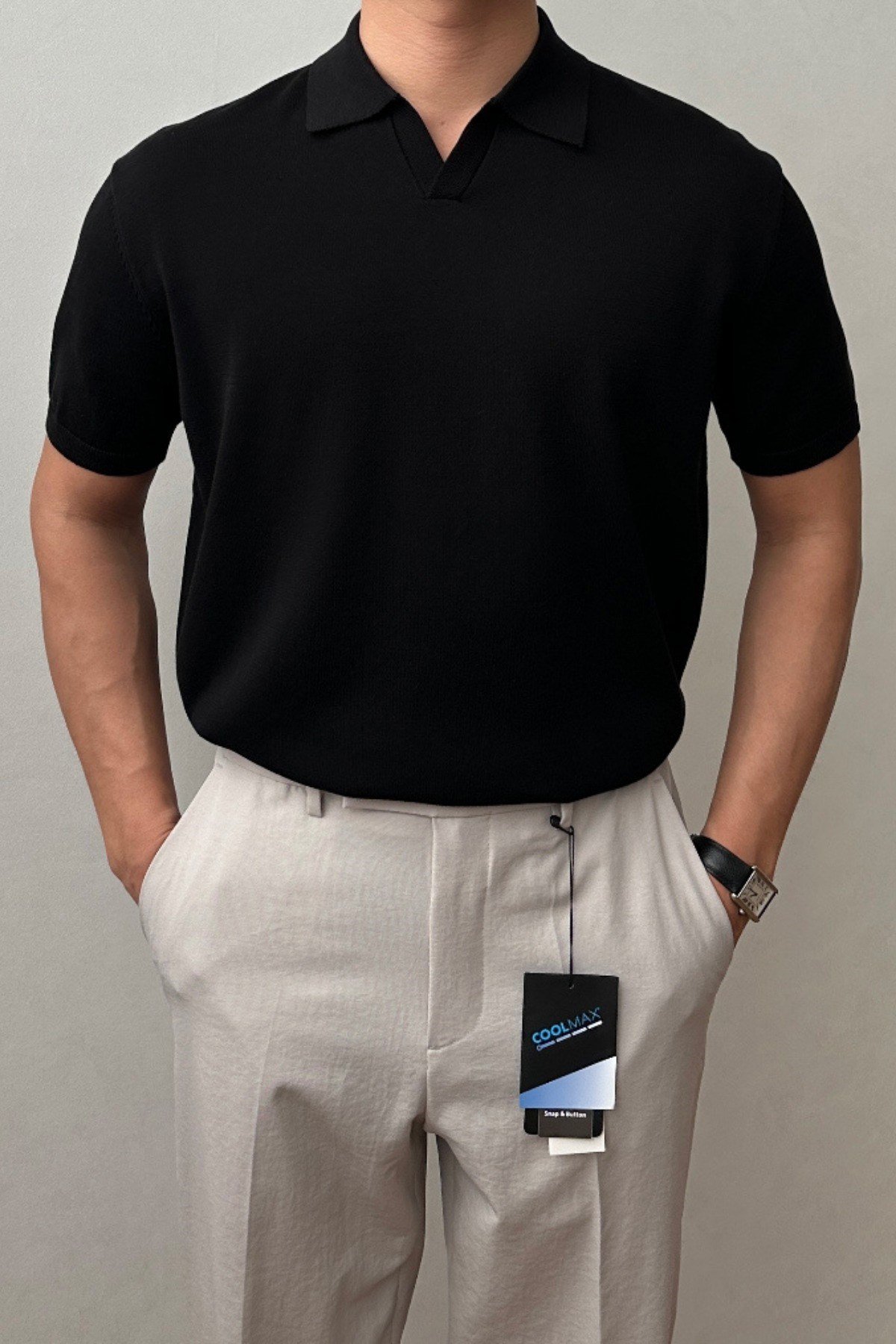 Tarz CoolT-shirtTRZ19176R01Erkek Patlı Kısa Kollu Polo Yaka Triko T-Shirt