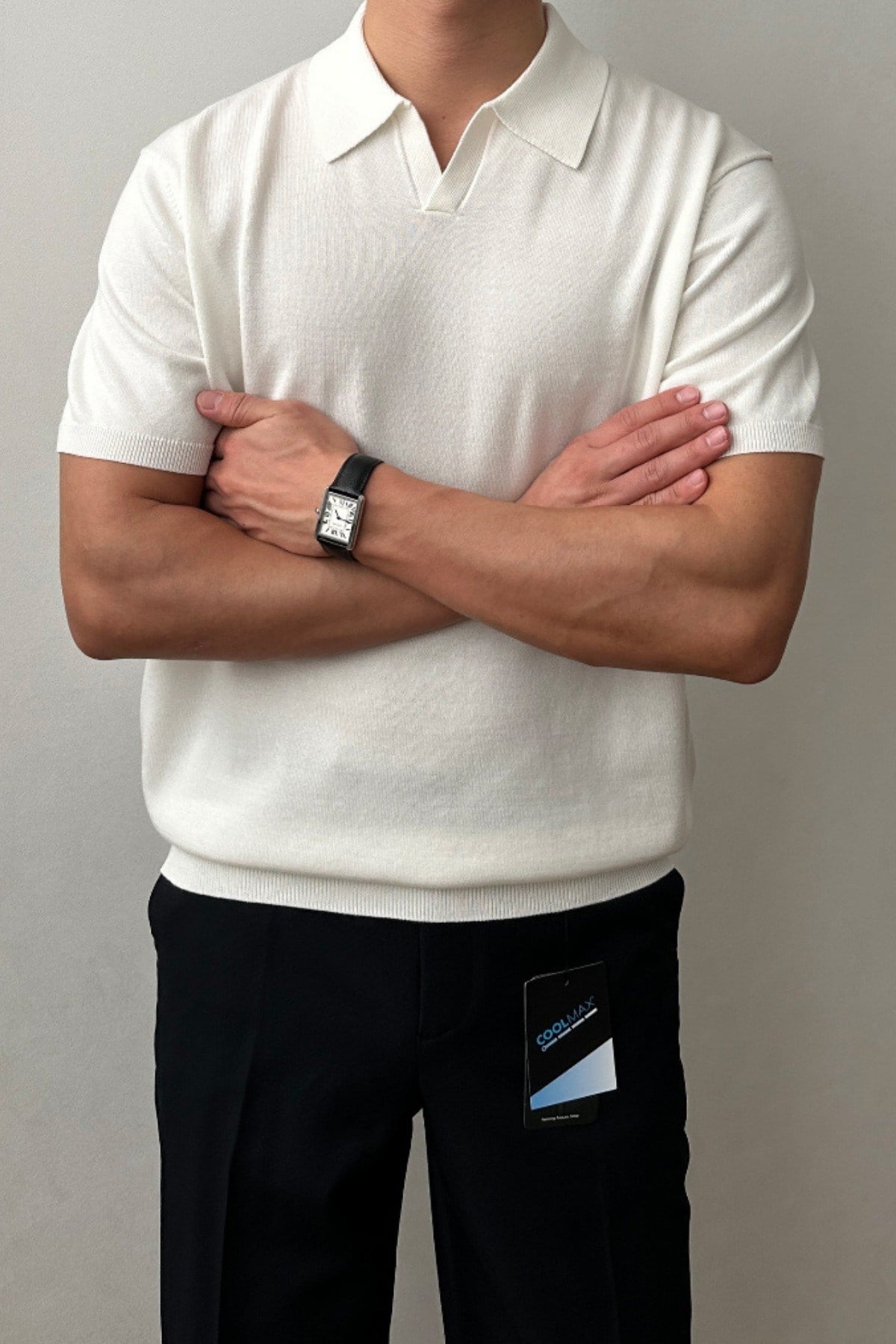 Tarz CoolT-shirtTRZ19176R01Erkek Patlı Kısa Kollu Polo Yaka Triko T-Shirt
