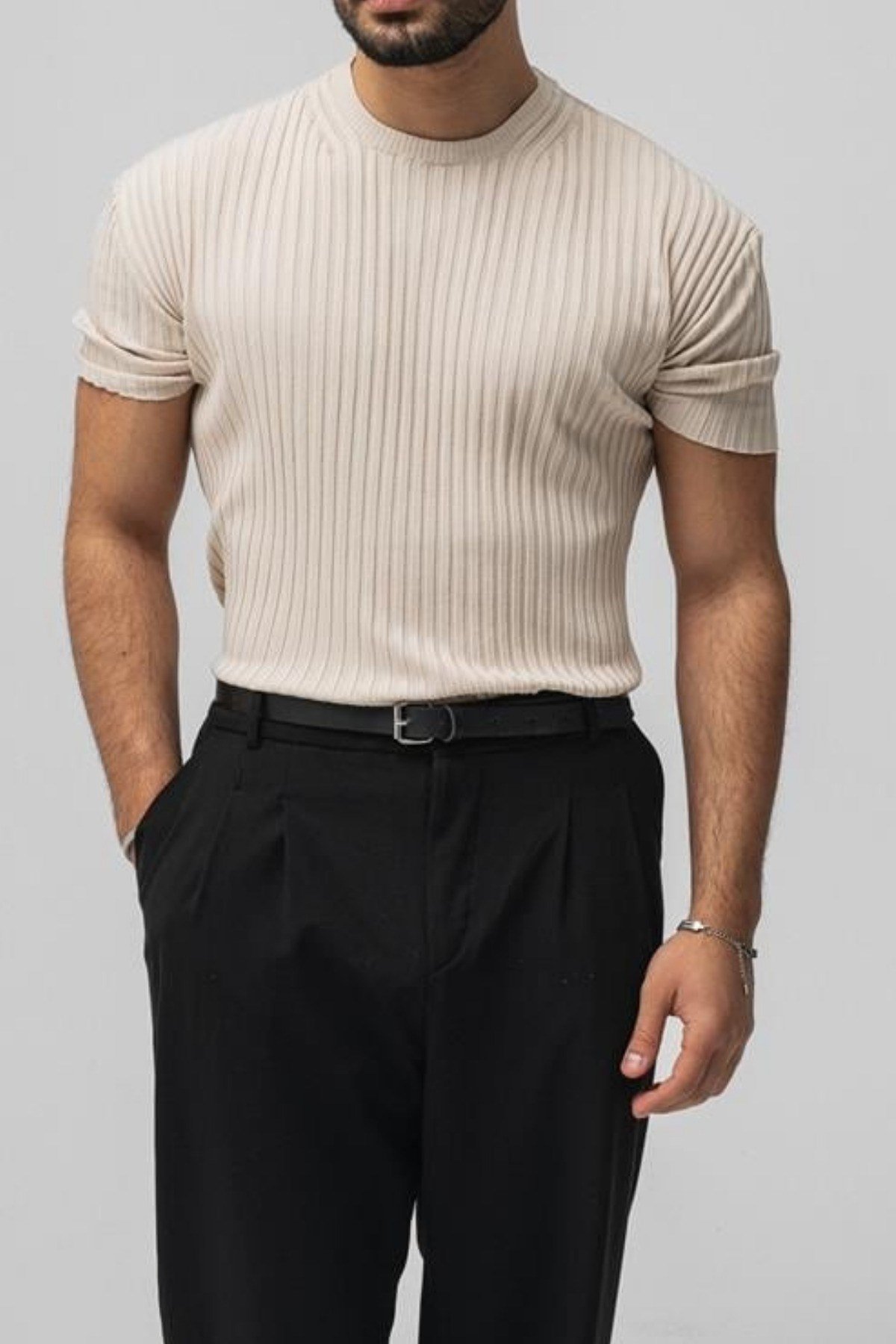 Tarz CoolT-shirtTRZ25007R02Erkek Likralı Loose Fit T-Shirt