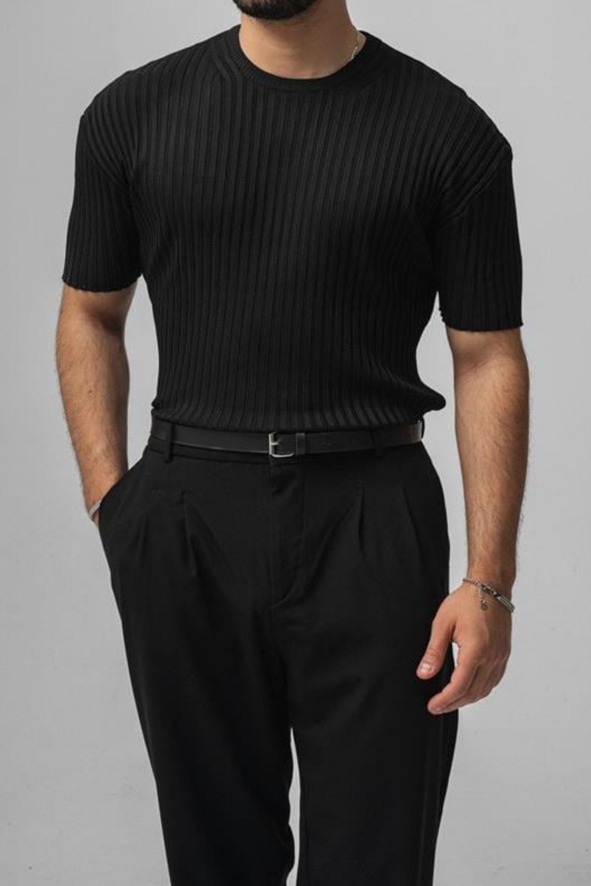 Tarz CoolT-shirtTRZ25007R02Erkek Likralı Loose Fit T-Shirt